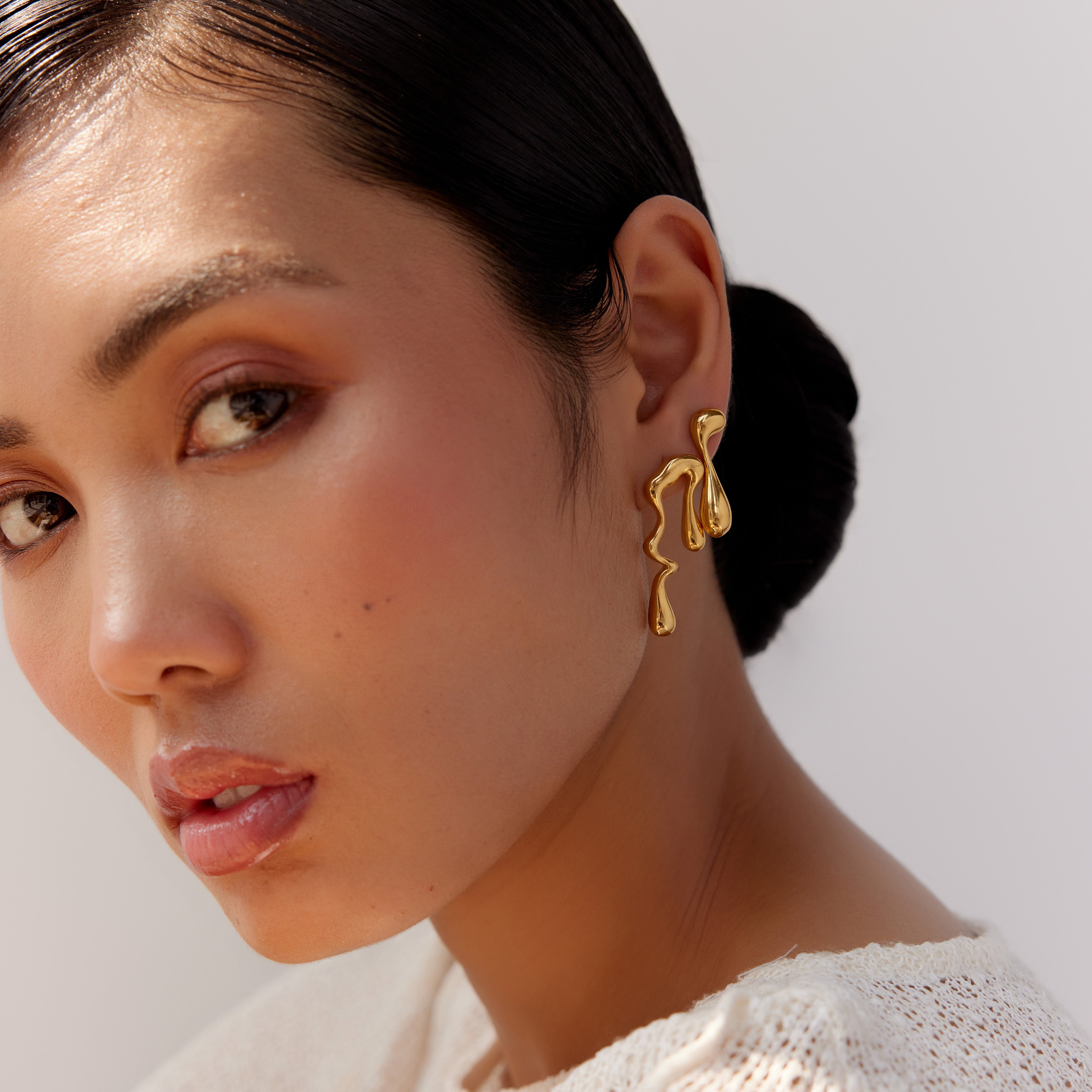 Batur Blaze Irregular Earrings in 18K Gold Plated