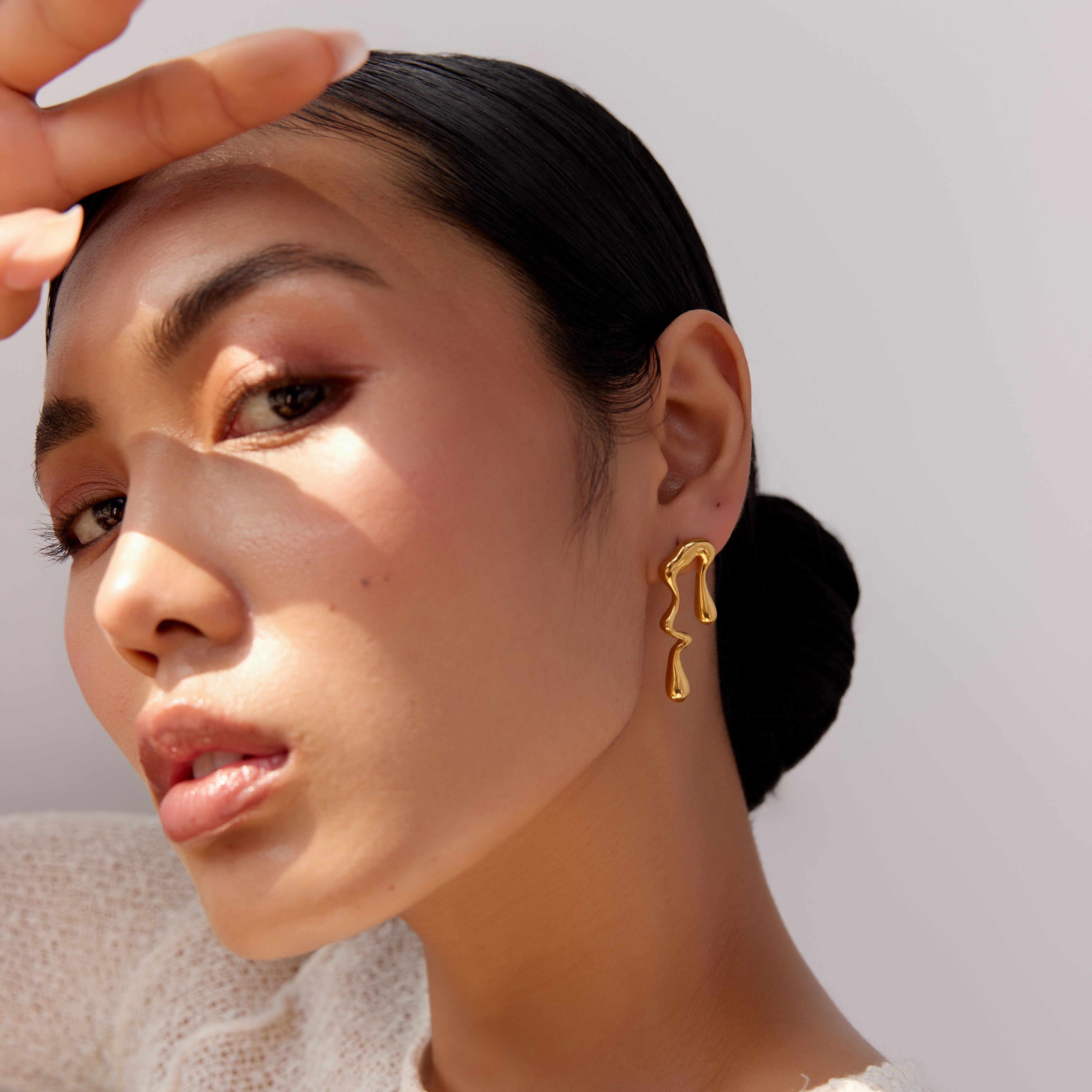 Batur Blaze Irregular Earrings in 18K Gold Plated
