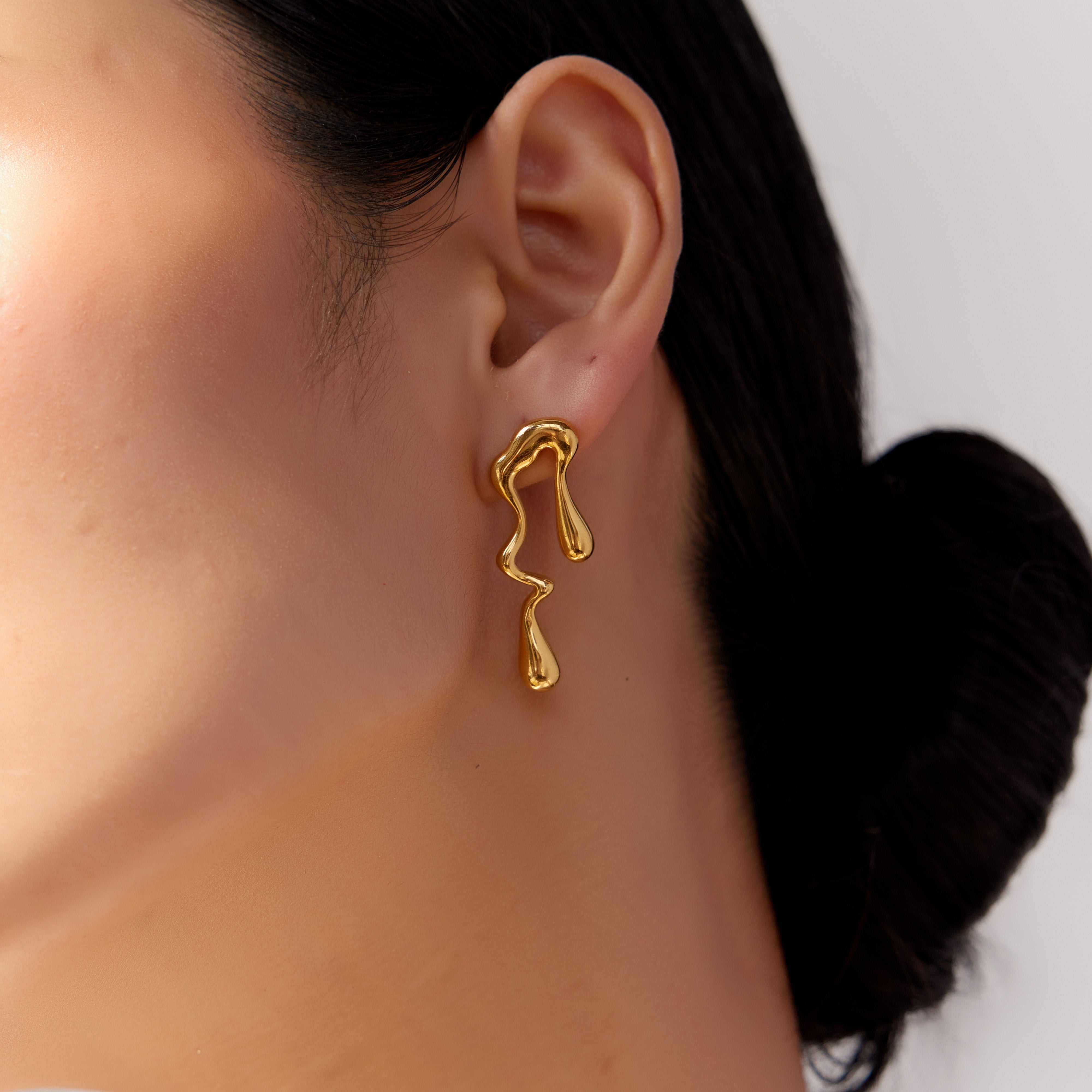 Batur Blaze Irregular Earrings in 18K Gold Plated