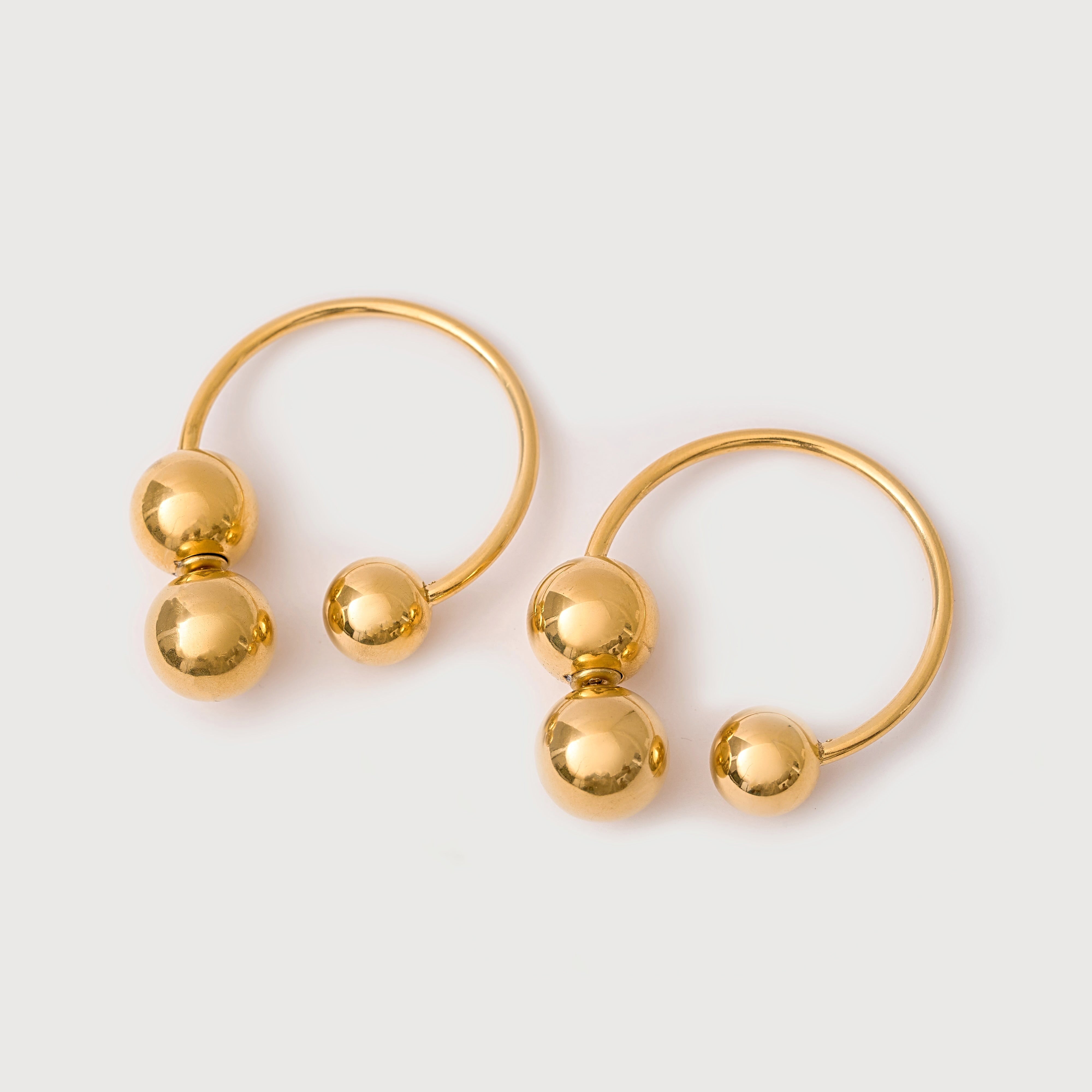 Ares Statement Earrings in 18K Gold Plated