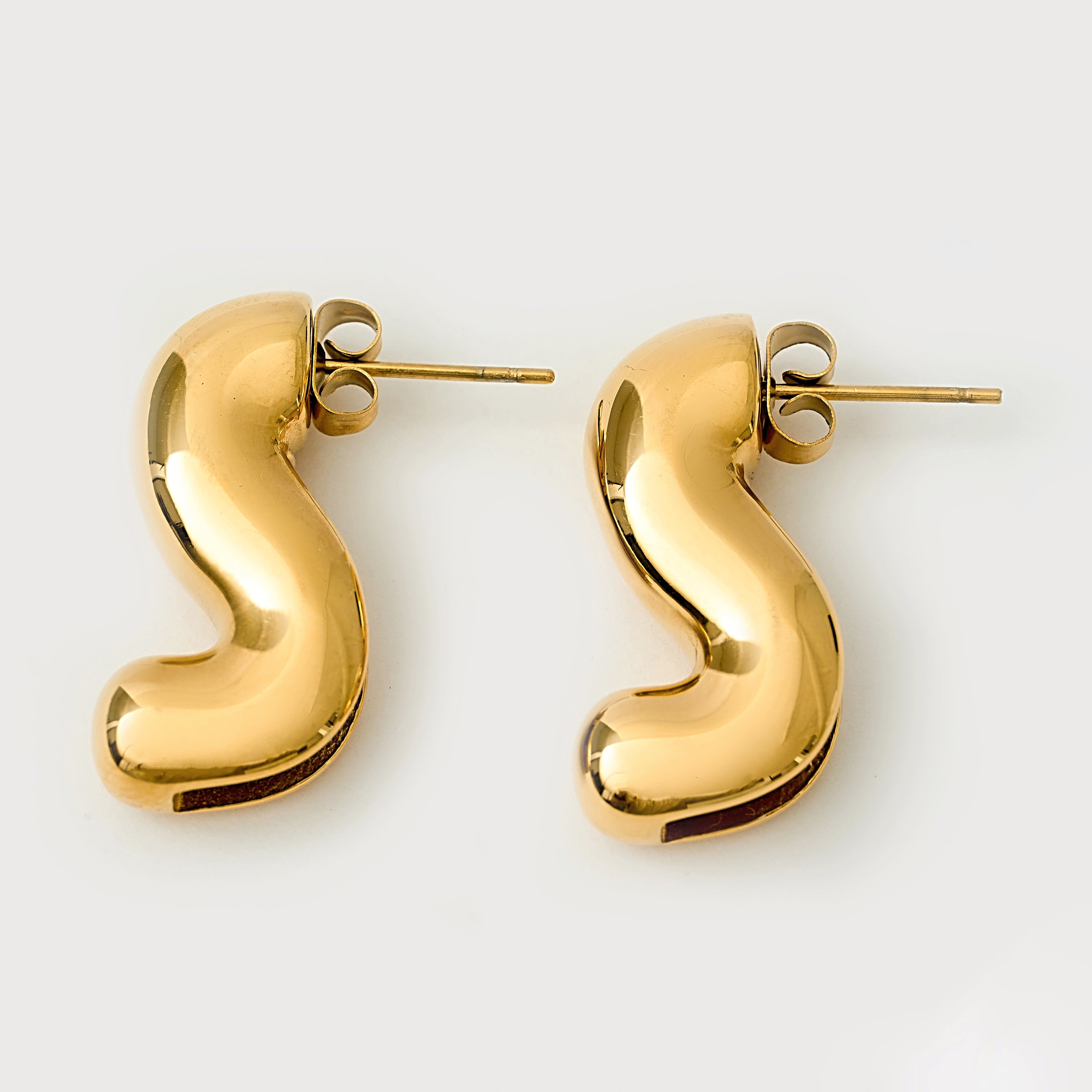 Sabrina Drop Gold Earrings in 18K Gold Plated