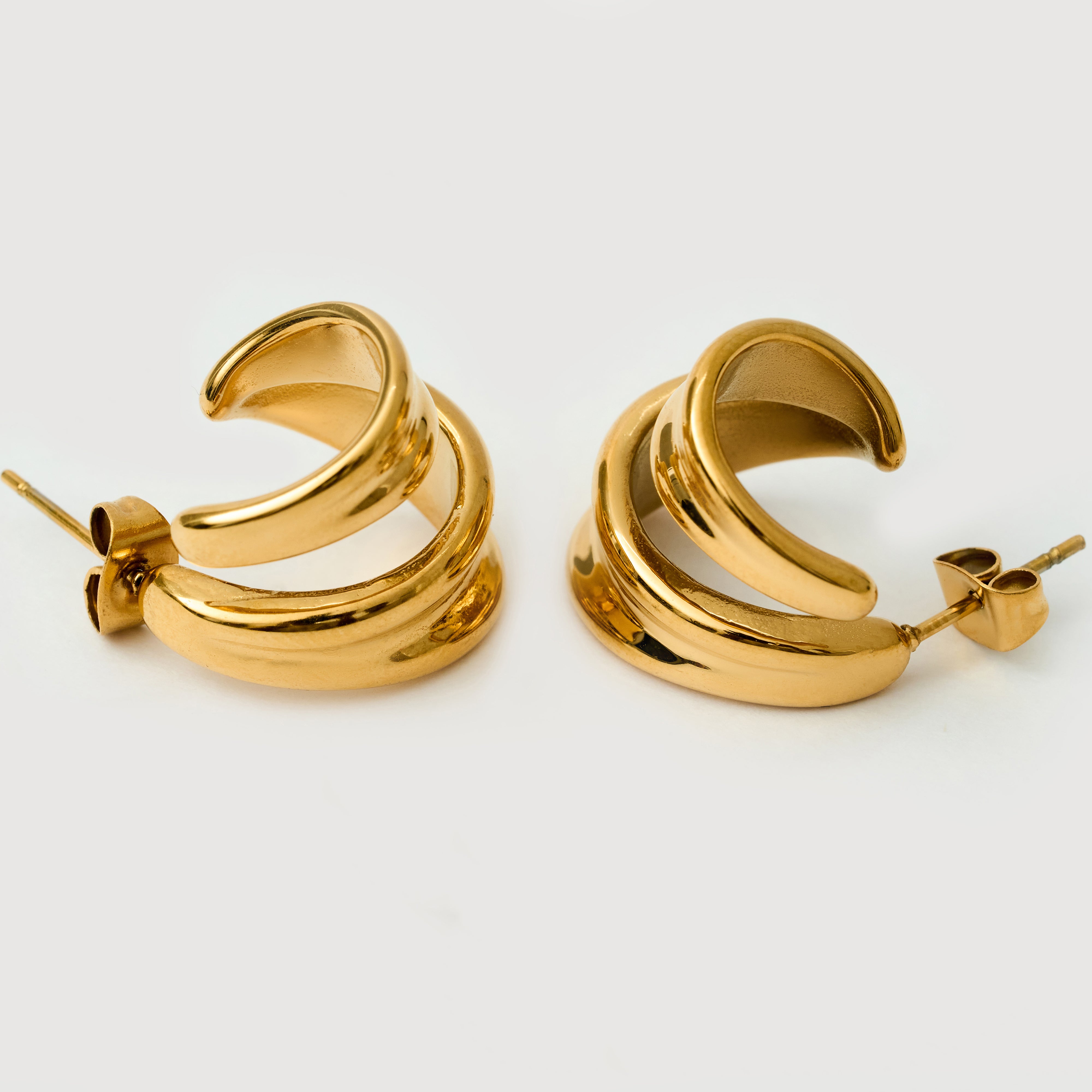 Serena Hoops in 18K Gold Plated