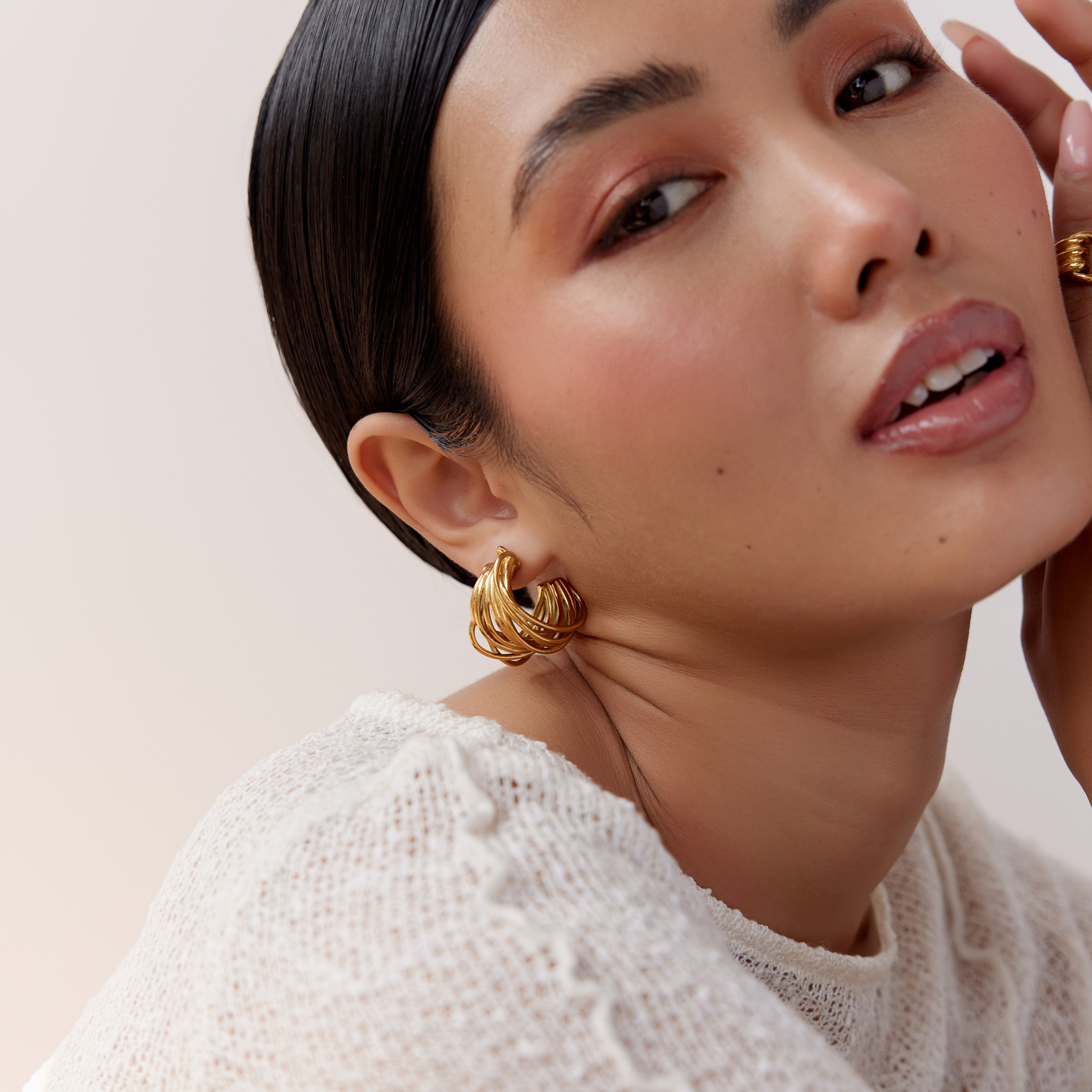 Seminyak Earrings in 18K Gold Plated