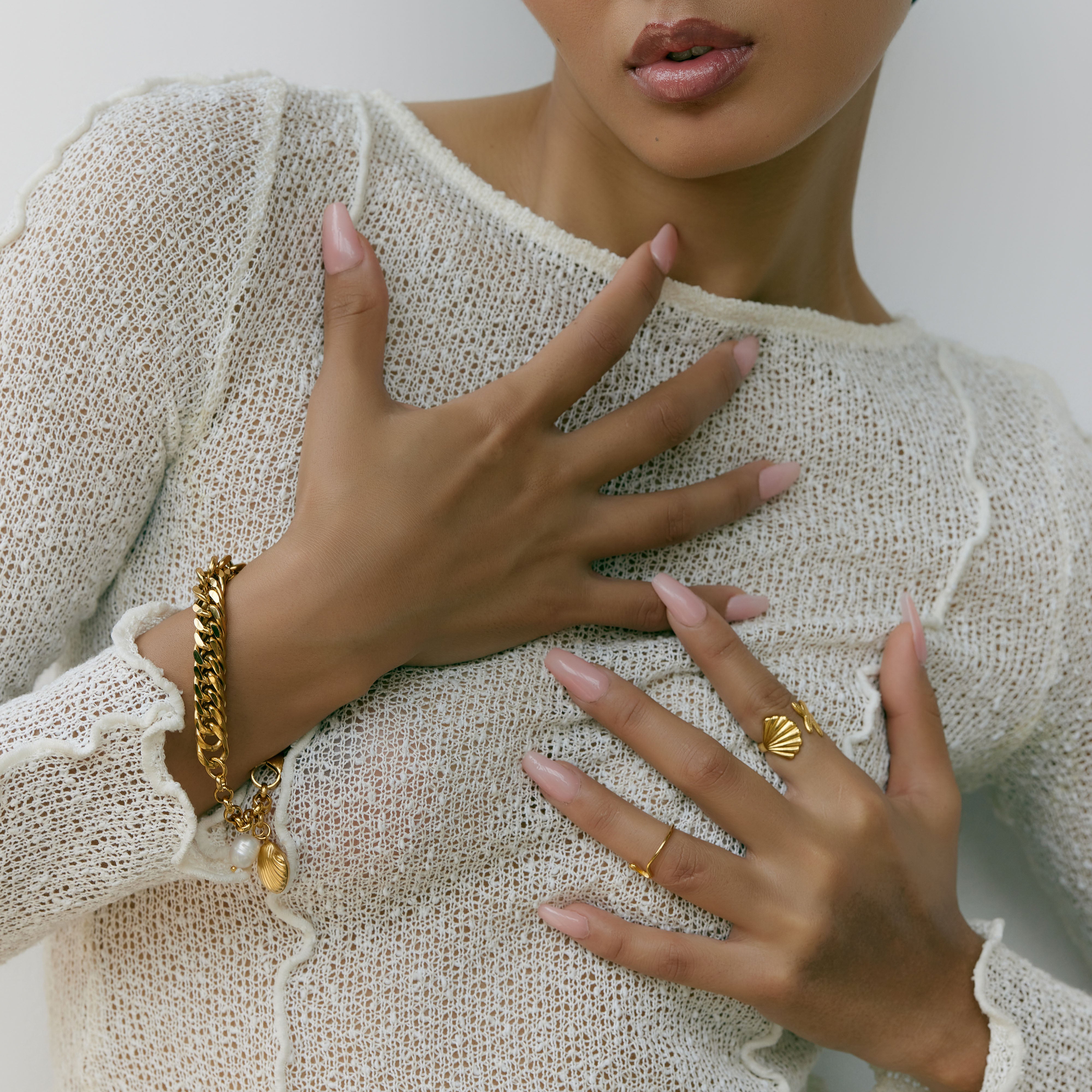 Coastal Charms Ring in 18K Gold Plated