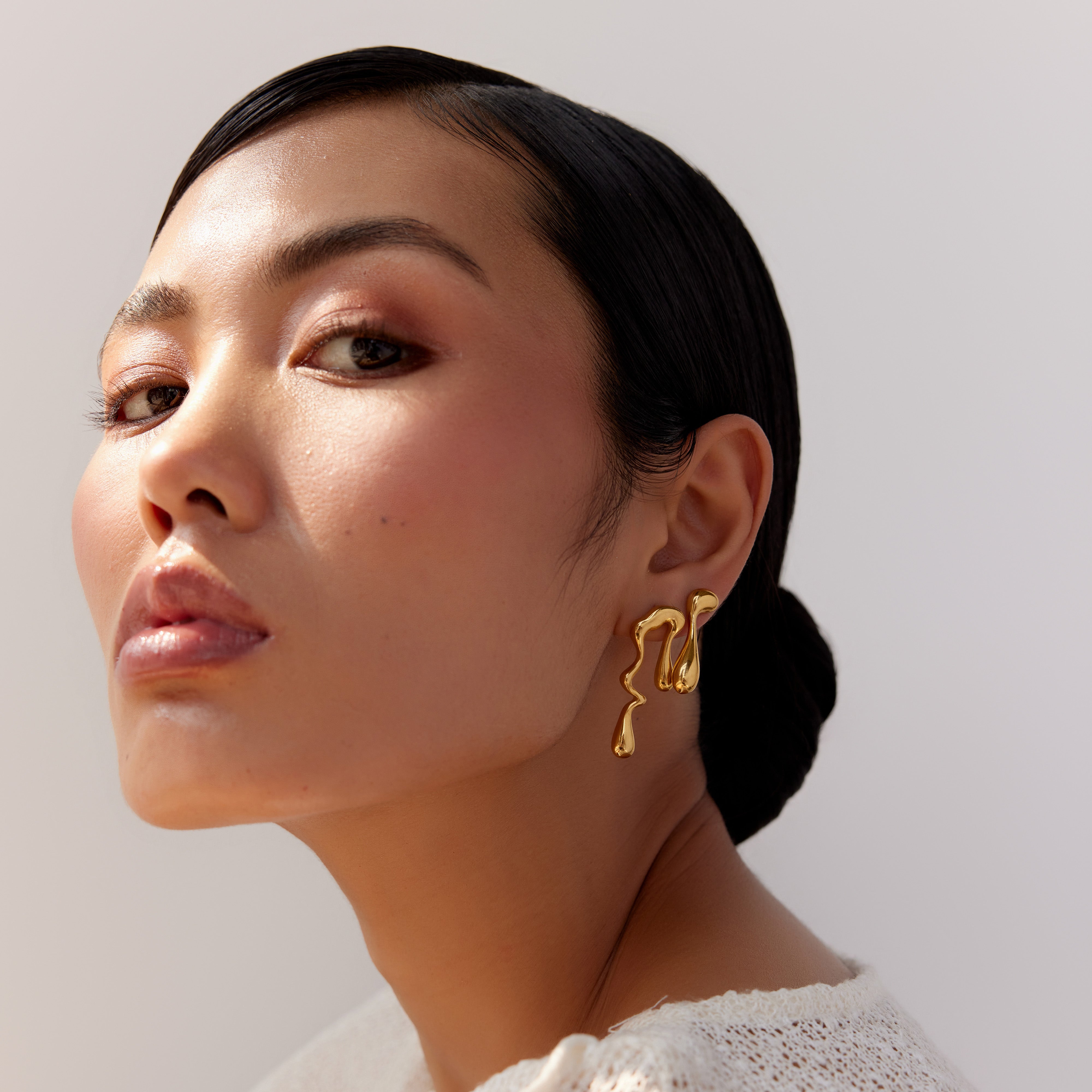 Batur Blaze Irregular Earrings in 18K Gold Plated