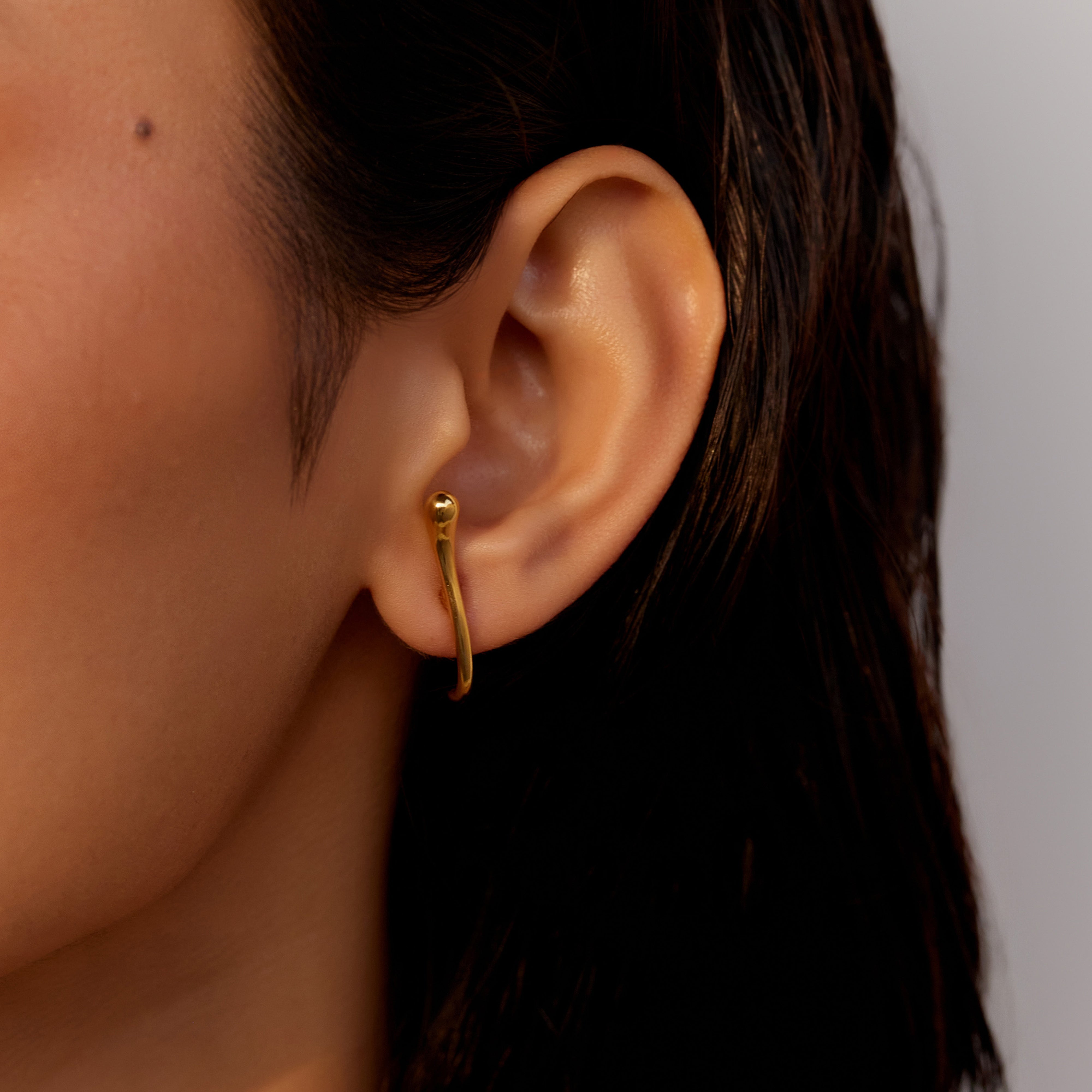 Uluwatu Waves Irregular Earrings in 18K Gold Plated
