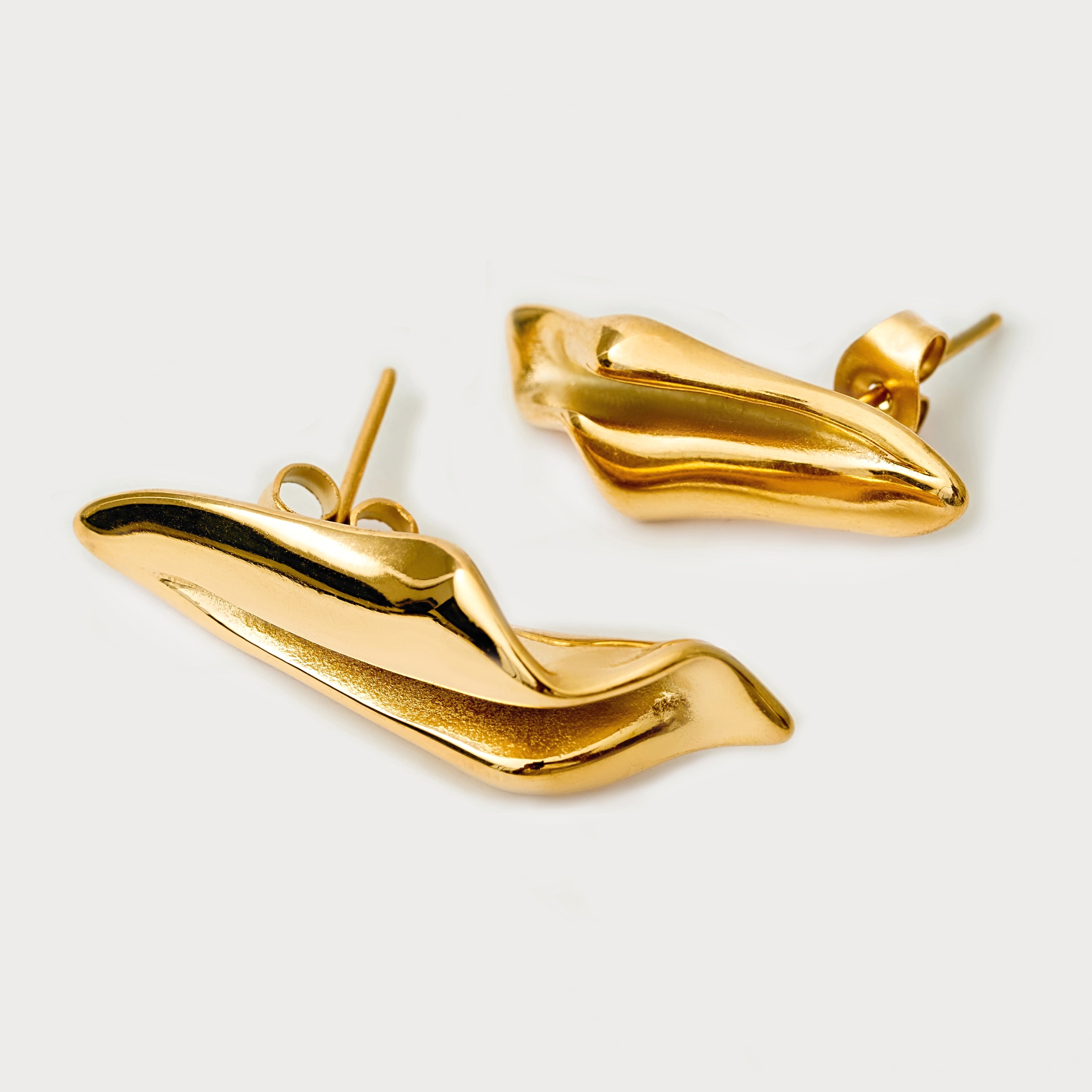 Eva Gold Earrings in 18K Gold Plated