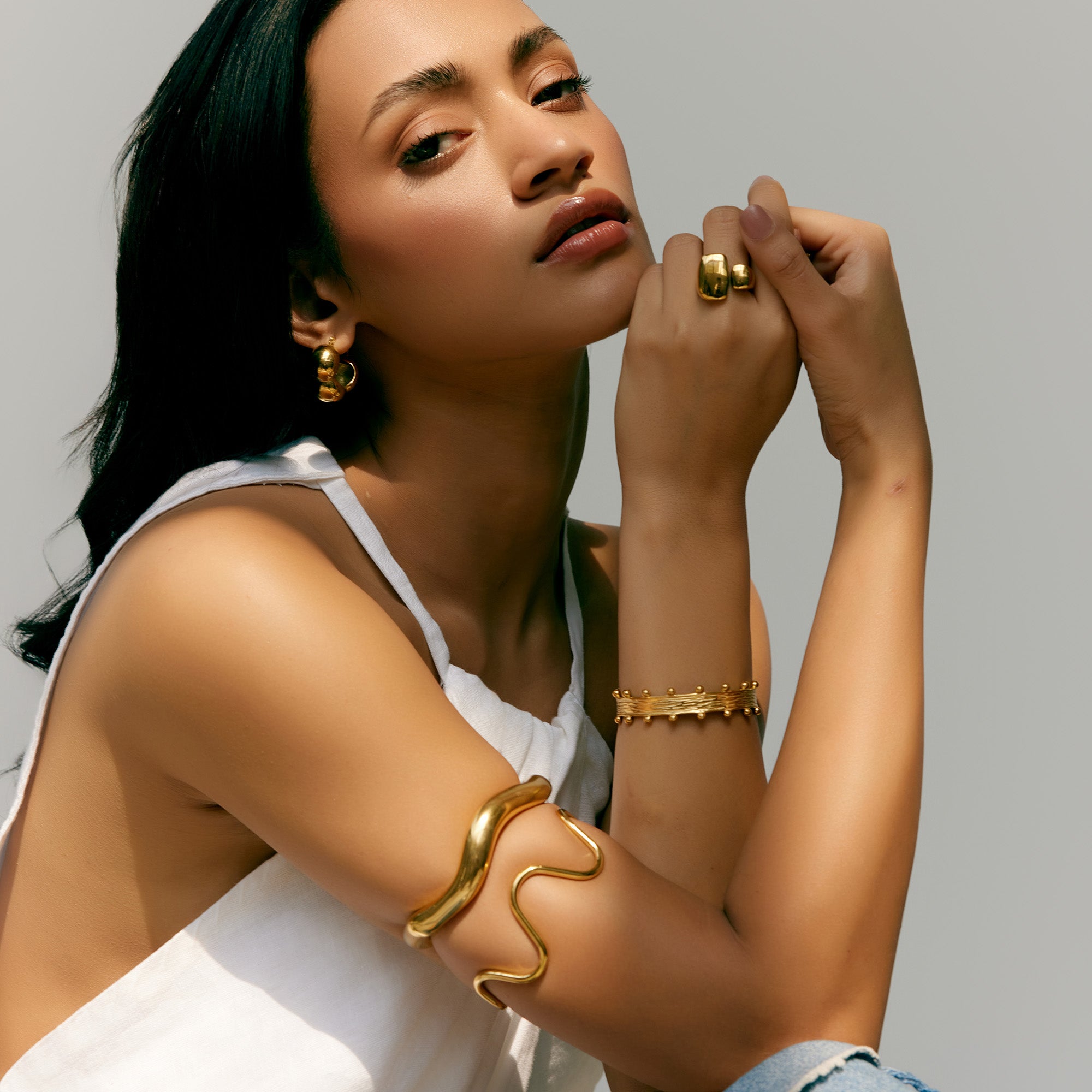 Amunet Cuff in 18K Gold Plated