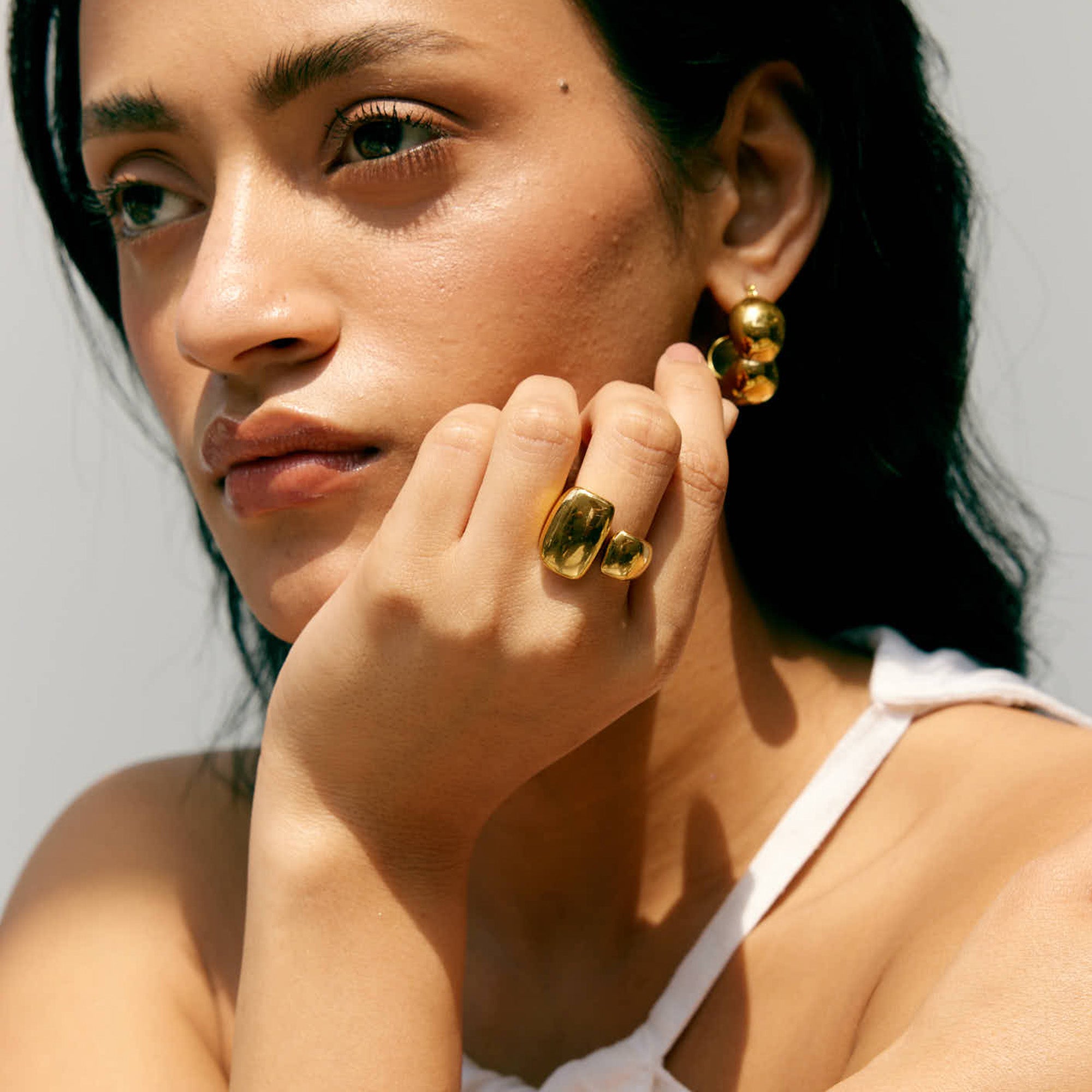 Rhonda Chunky Ring in 18K Gold Plated