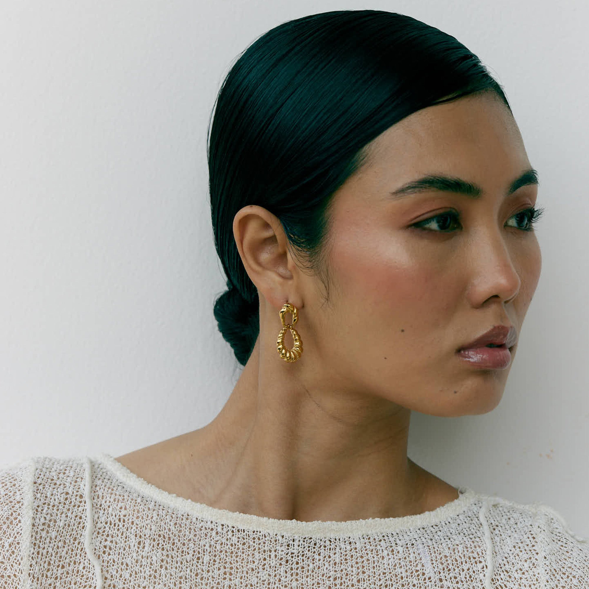 Elena's Cascade Earrings  in 18K Gold Plated