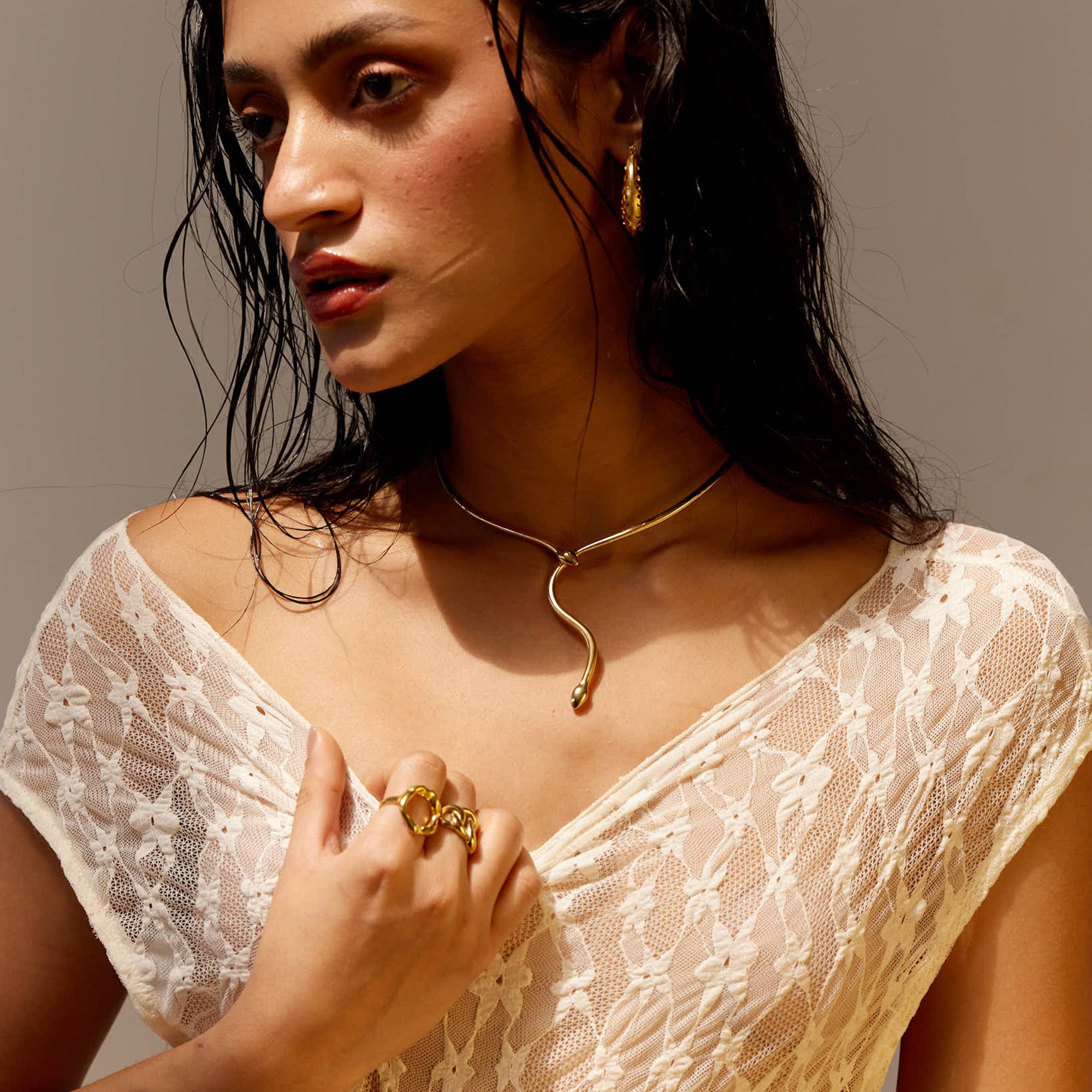 Nagini Necklace in 18K Gold Plated