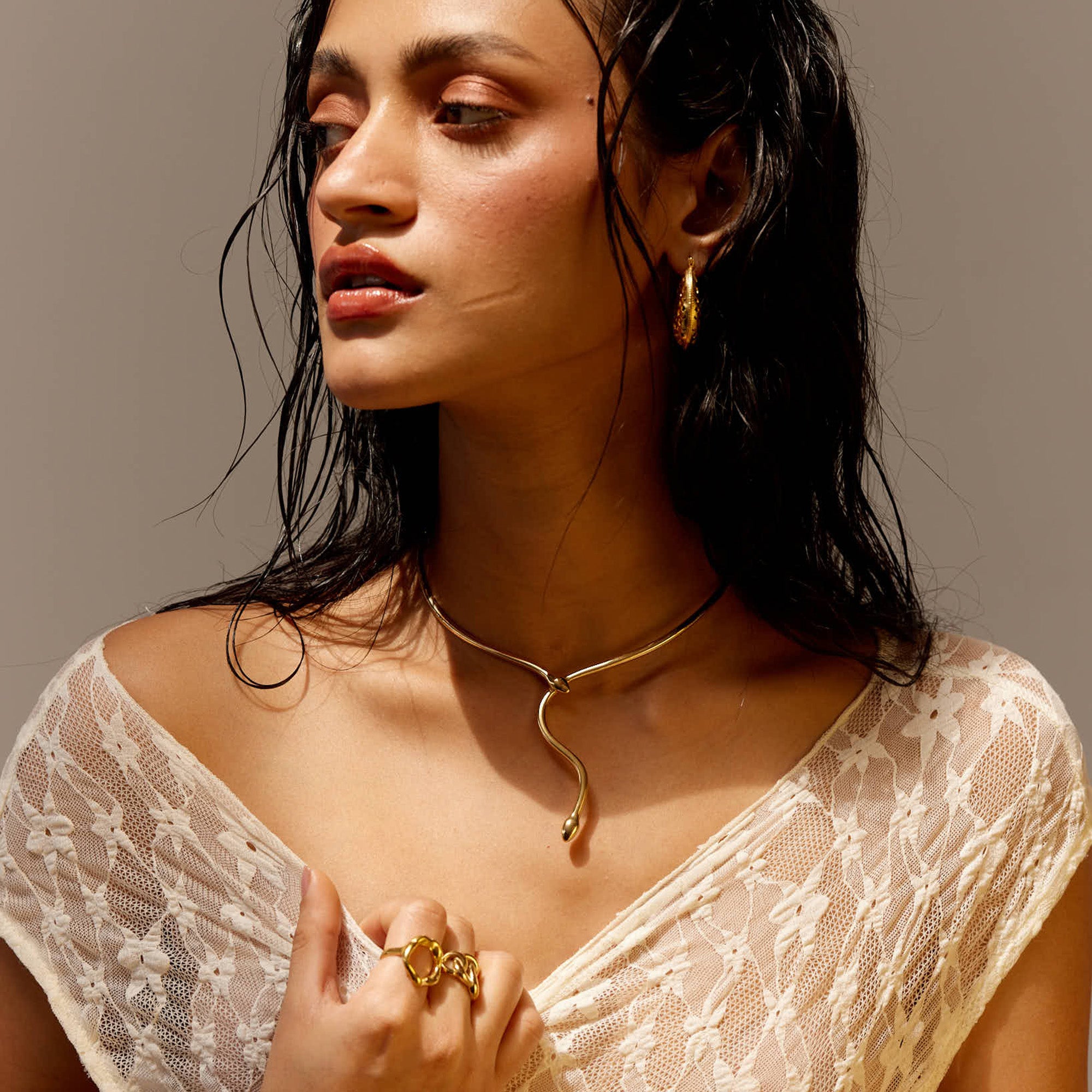 Nagini Necklace in 18K Gold Plated