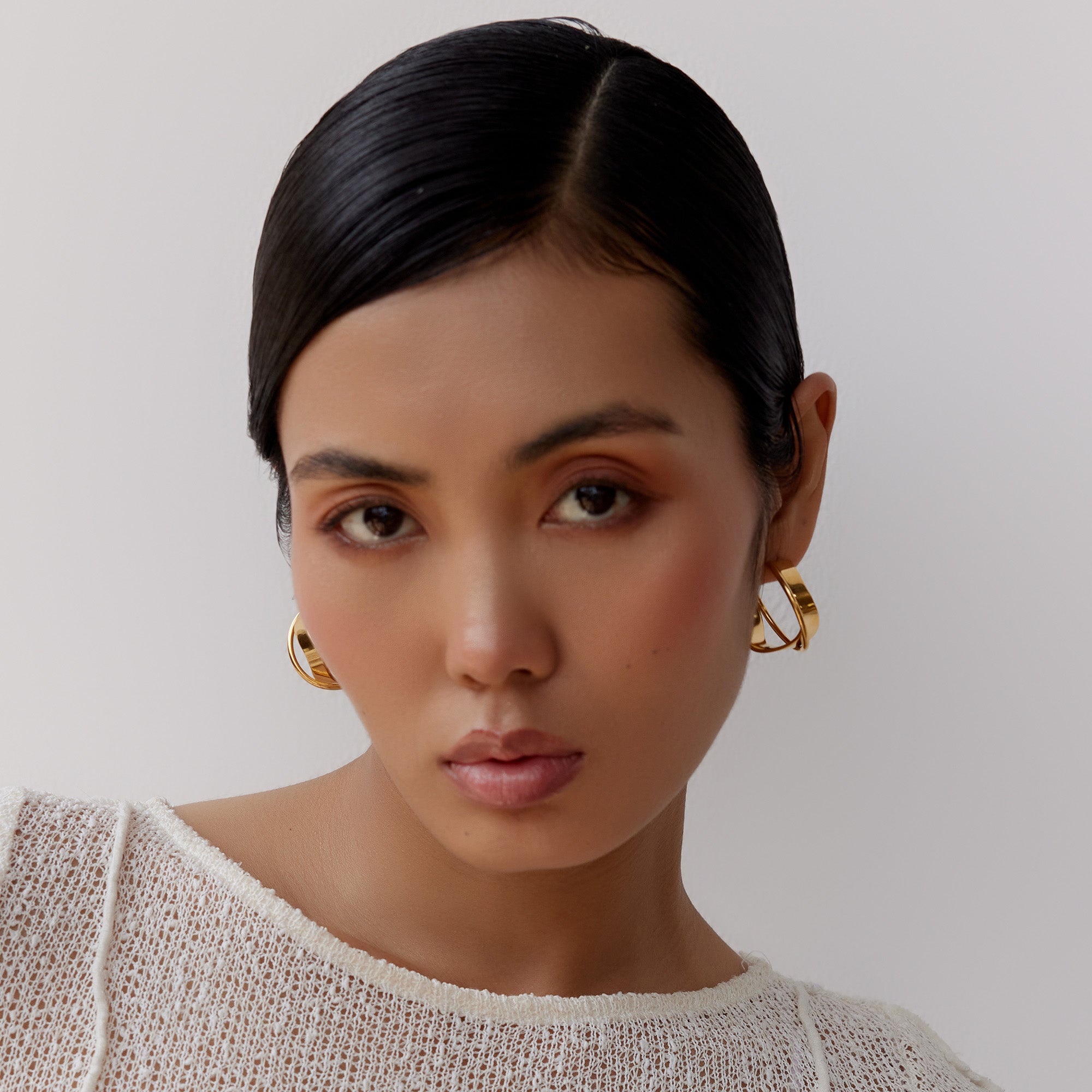 Nova Edge Earrings in 18K Gold Plated