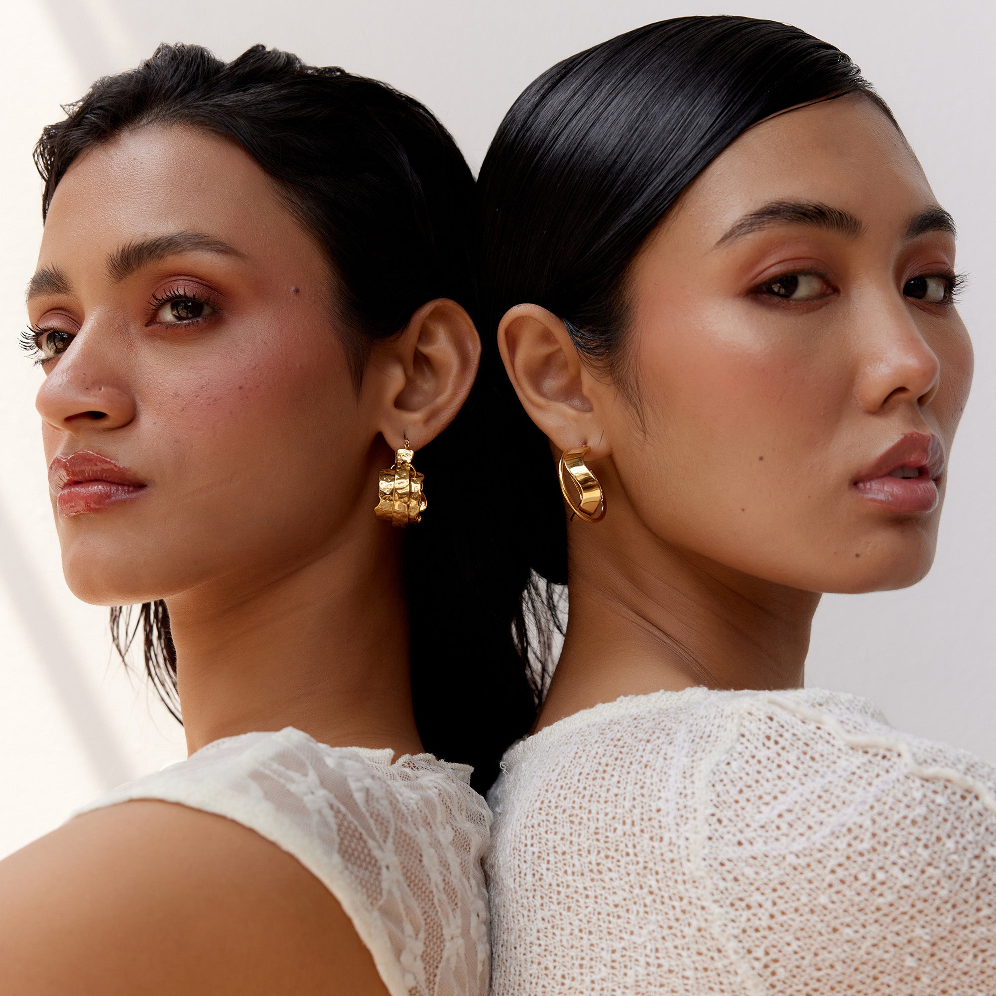 Nova Edge Earrings in 18K Gold Plated
