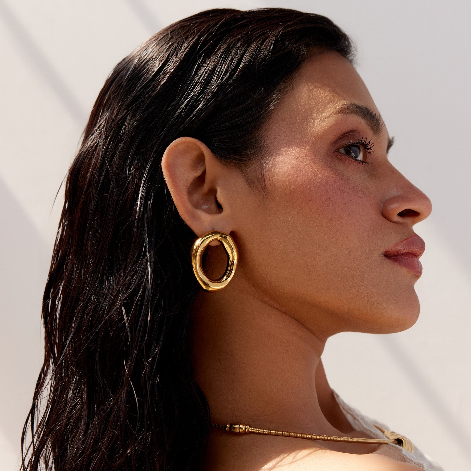 Luna's Glow Earrings in 18K Gold Plated