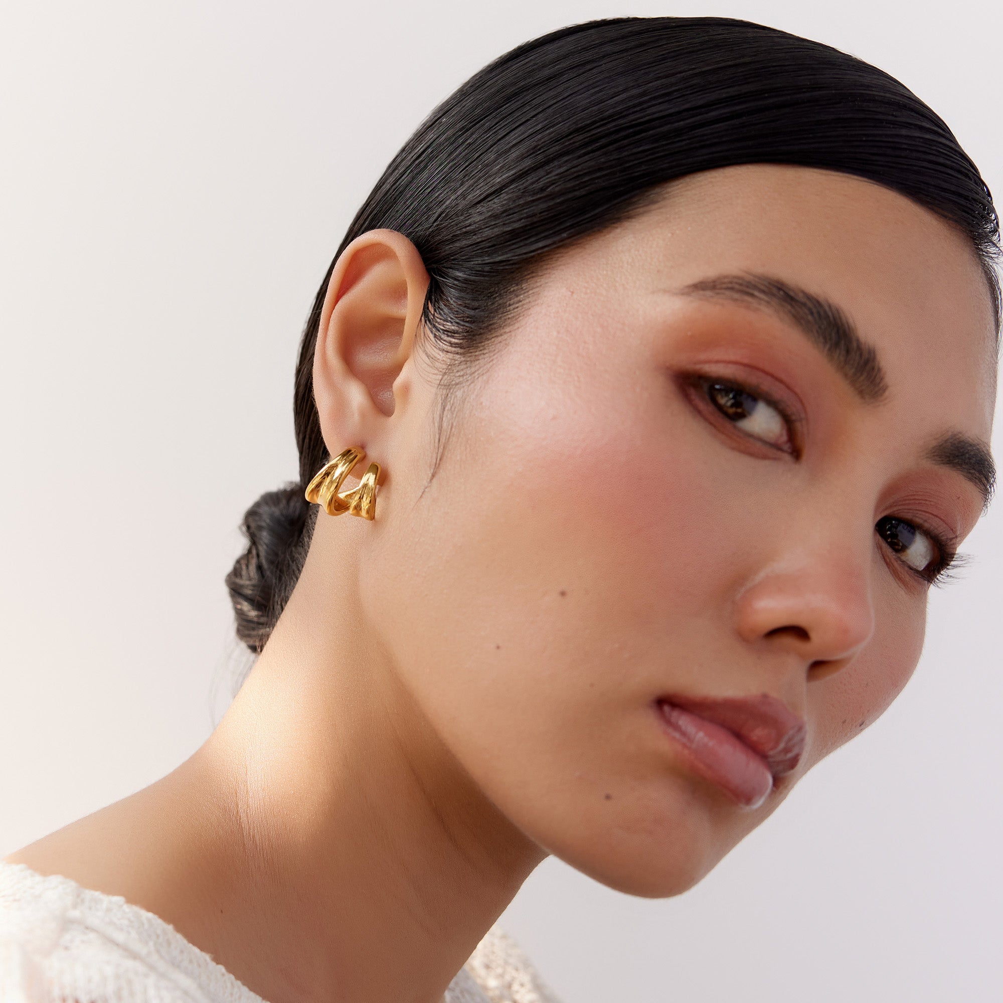 Serena Hoops in 18K Gold Plated