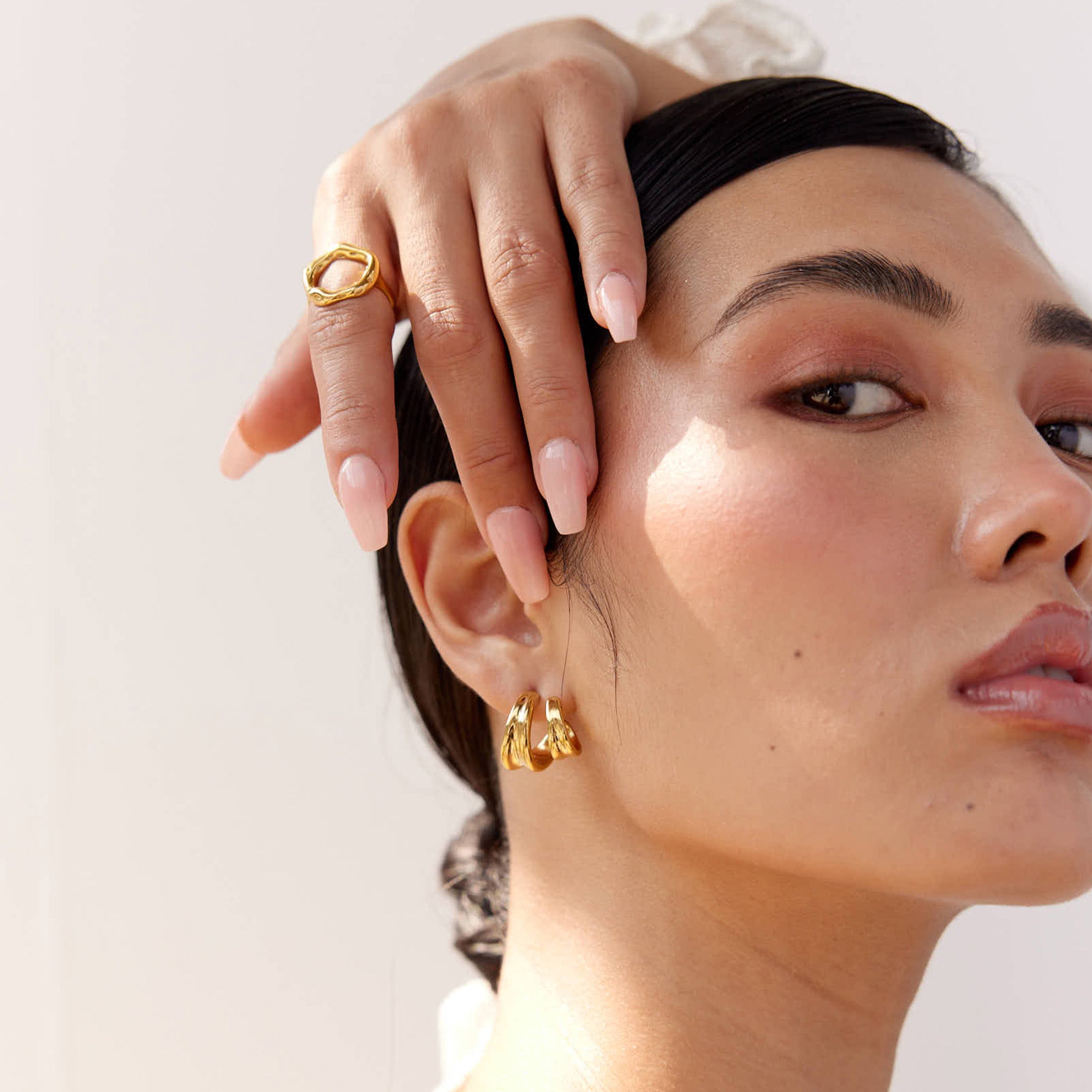 Serena Hoops in 18K Gold Plated