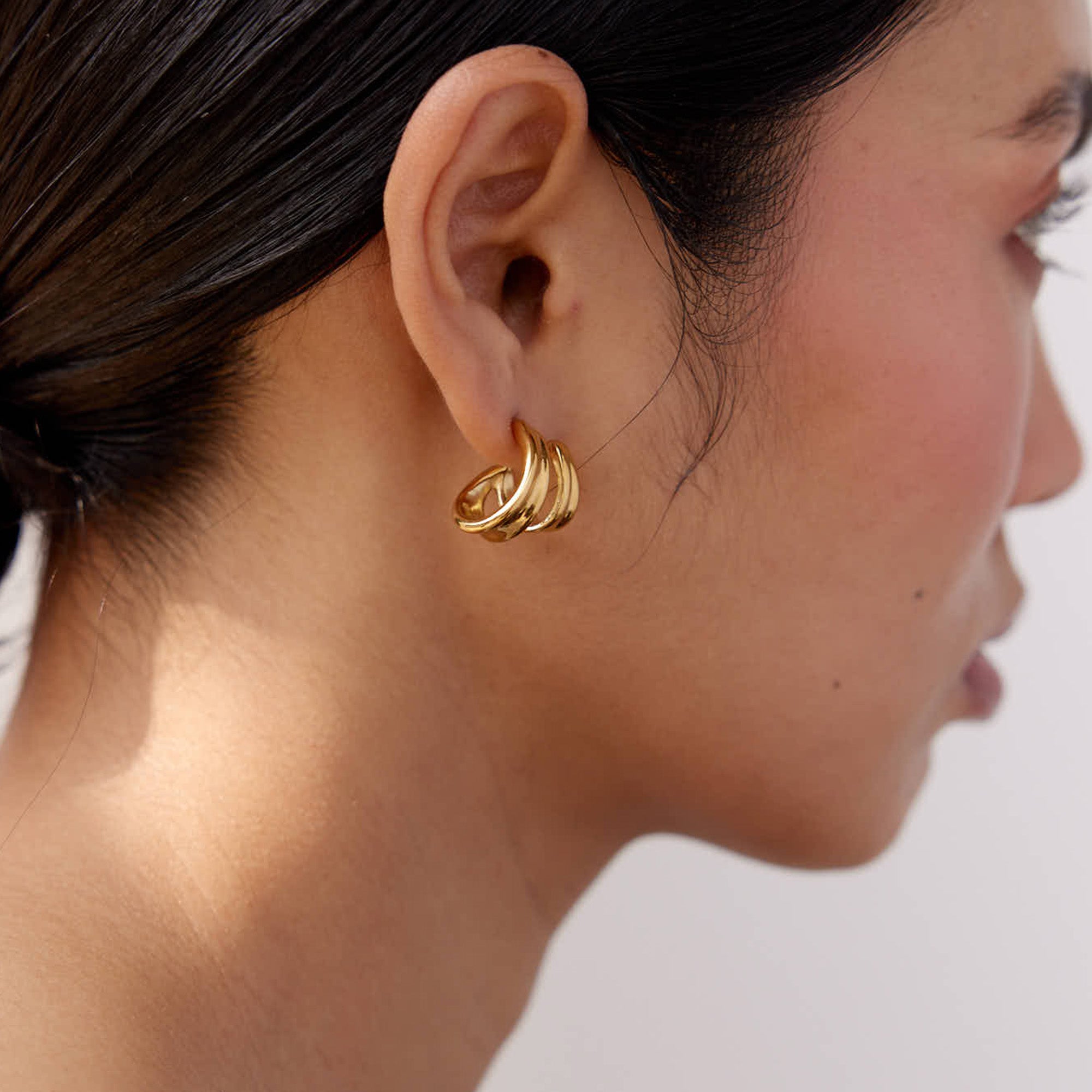 Serena Hoops in 18K Gold Plated