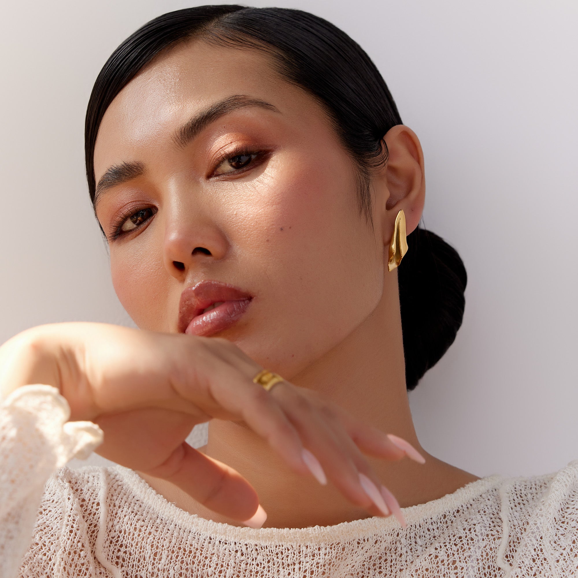 Eva Gold Earrings in 18K Gold Plated