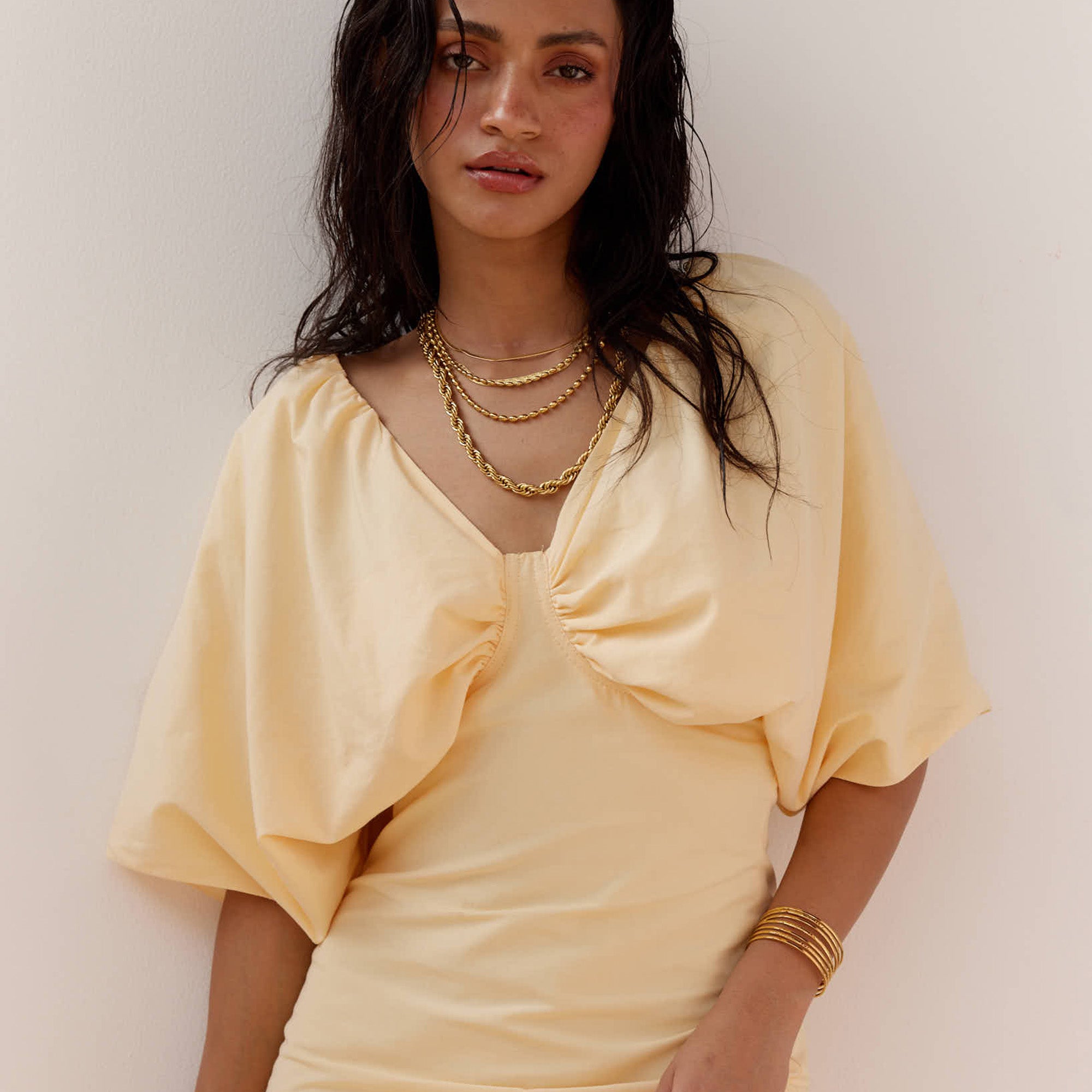 Ollena Cuff Bracelet in 18K Gold Plated