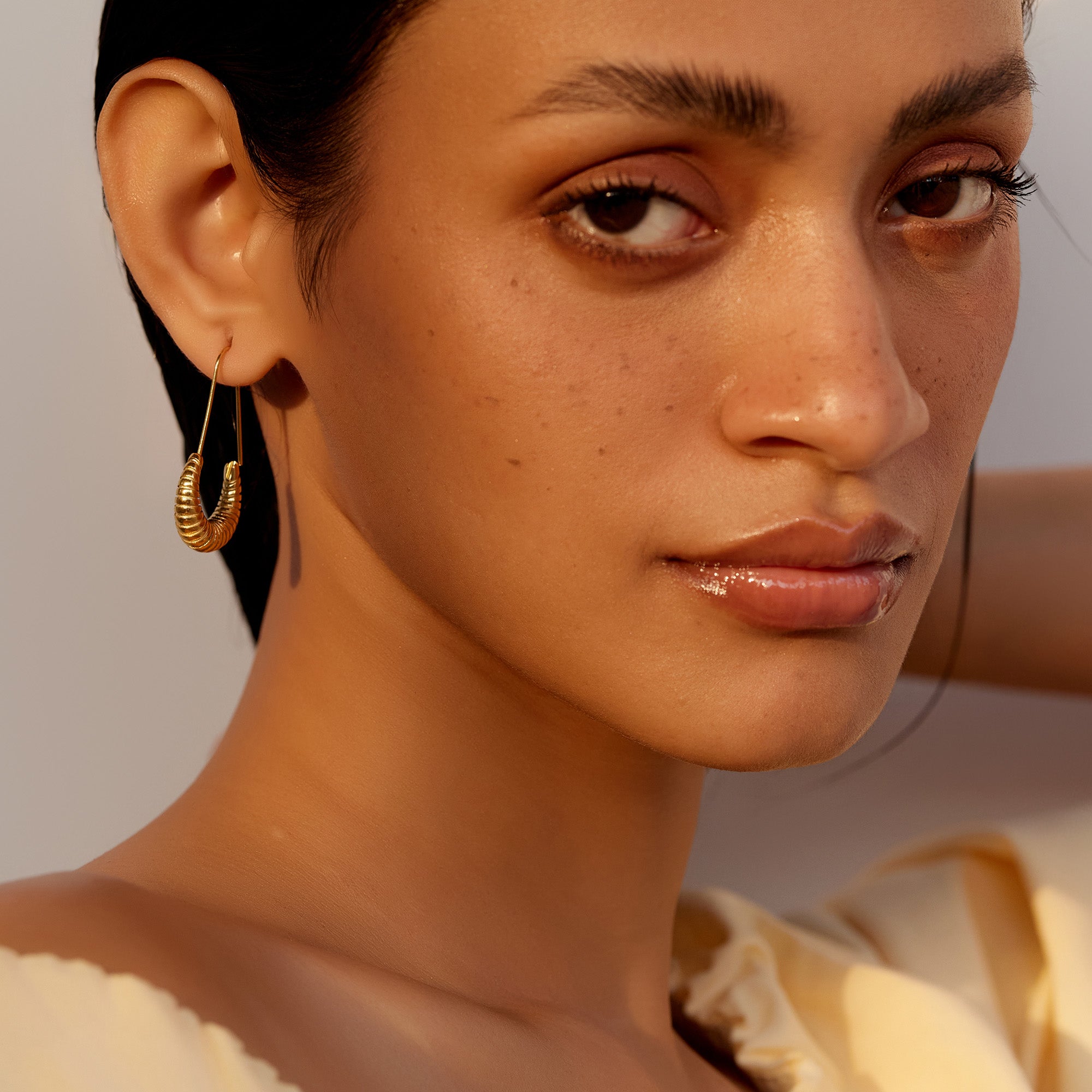 Lumina Drop Earrings in 18K Gold Plated