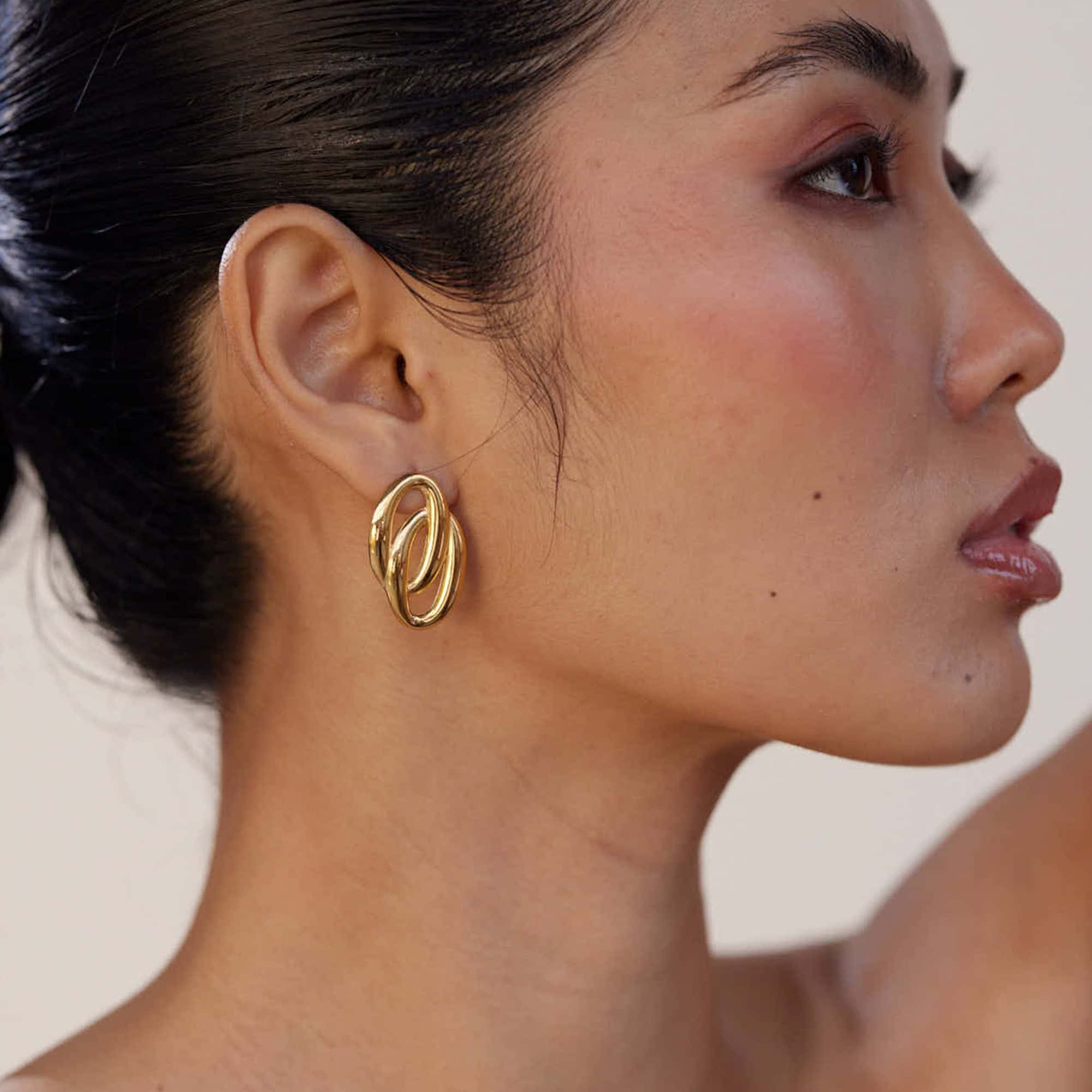 Penelope Drop Earrings in 18K Gold Plated