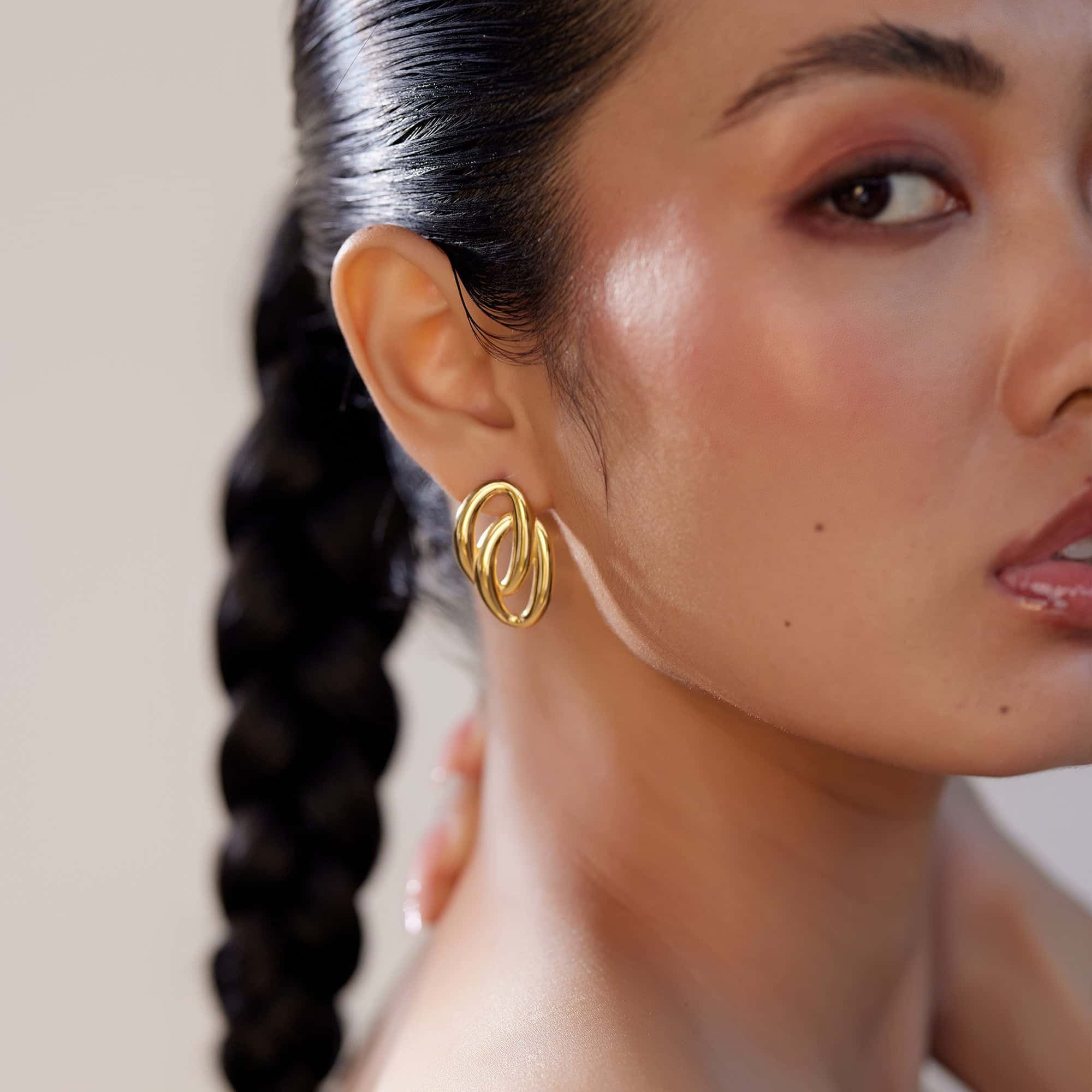 Penelope Drop Earrings in 18K Gold Plated