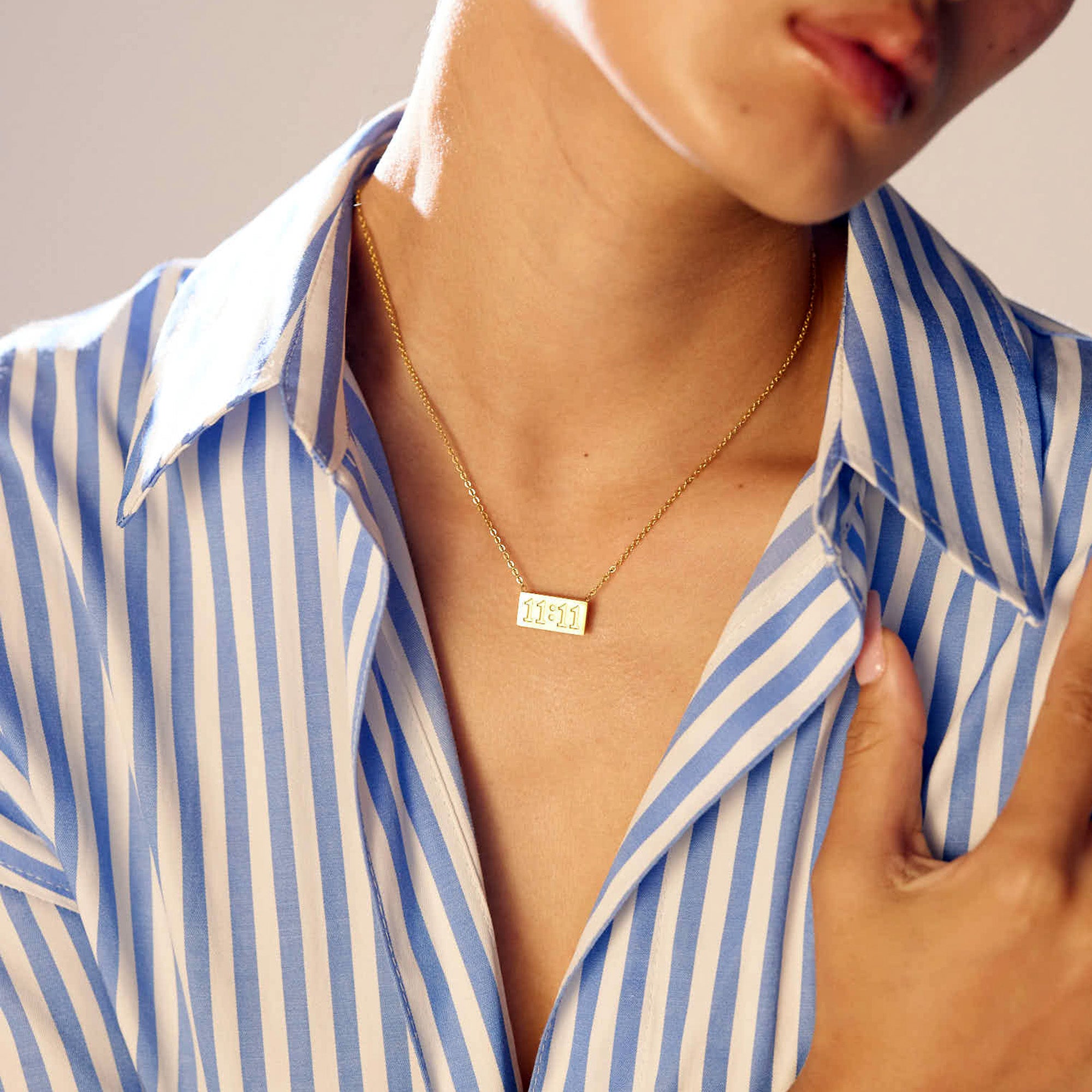 Harmony 11:11 Pendant Necklace in 18K Gold Plated