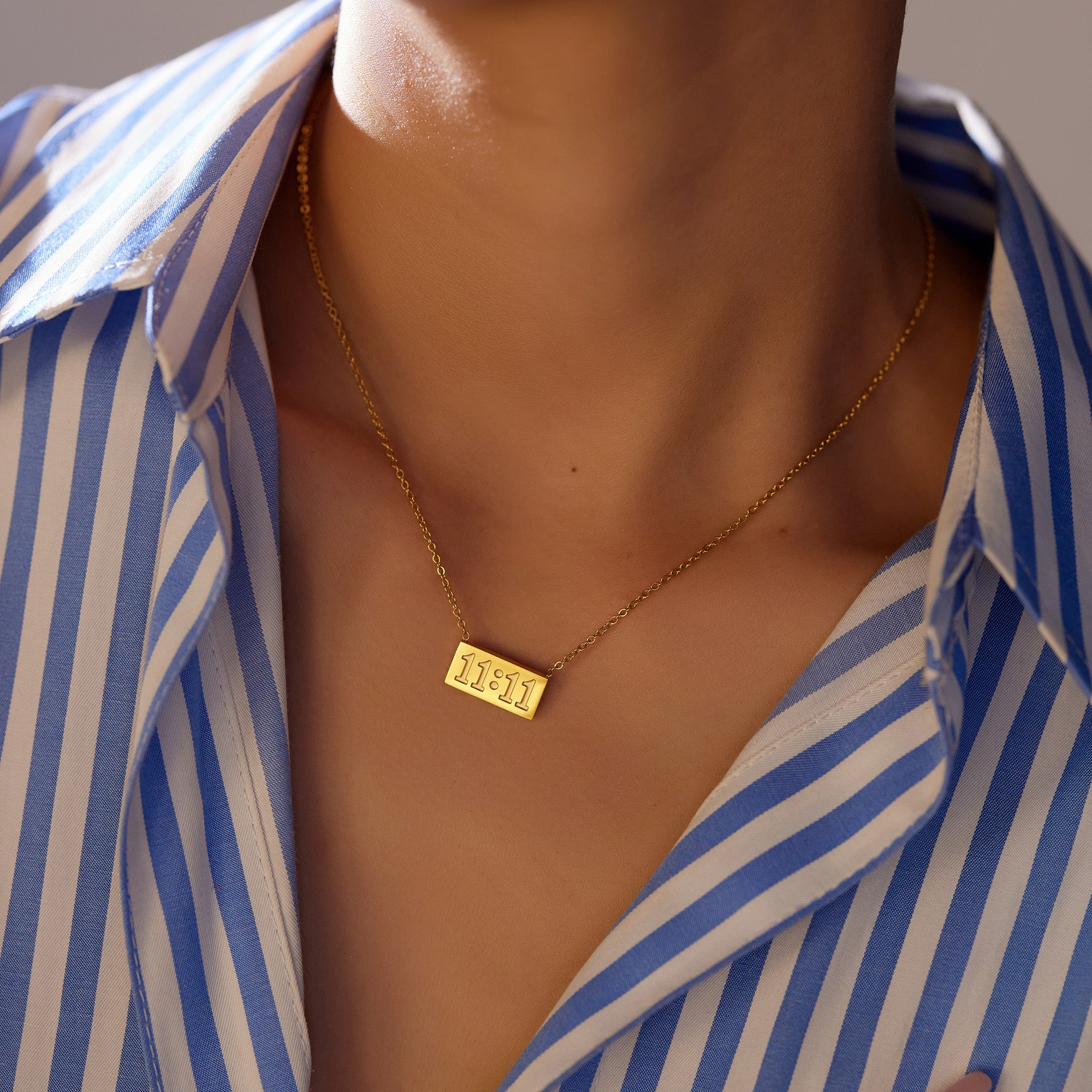 Harmony 11:11 Pendant Necklace in 18K Gold Plated