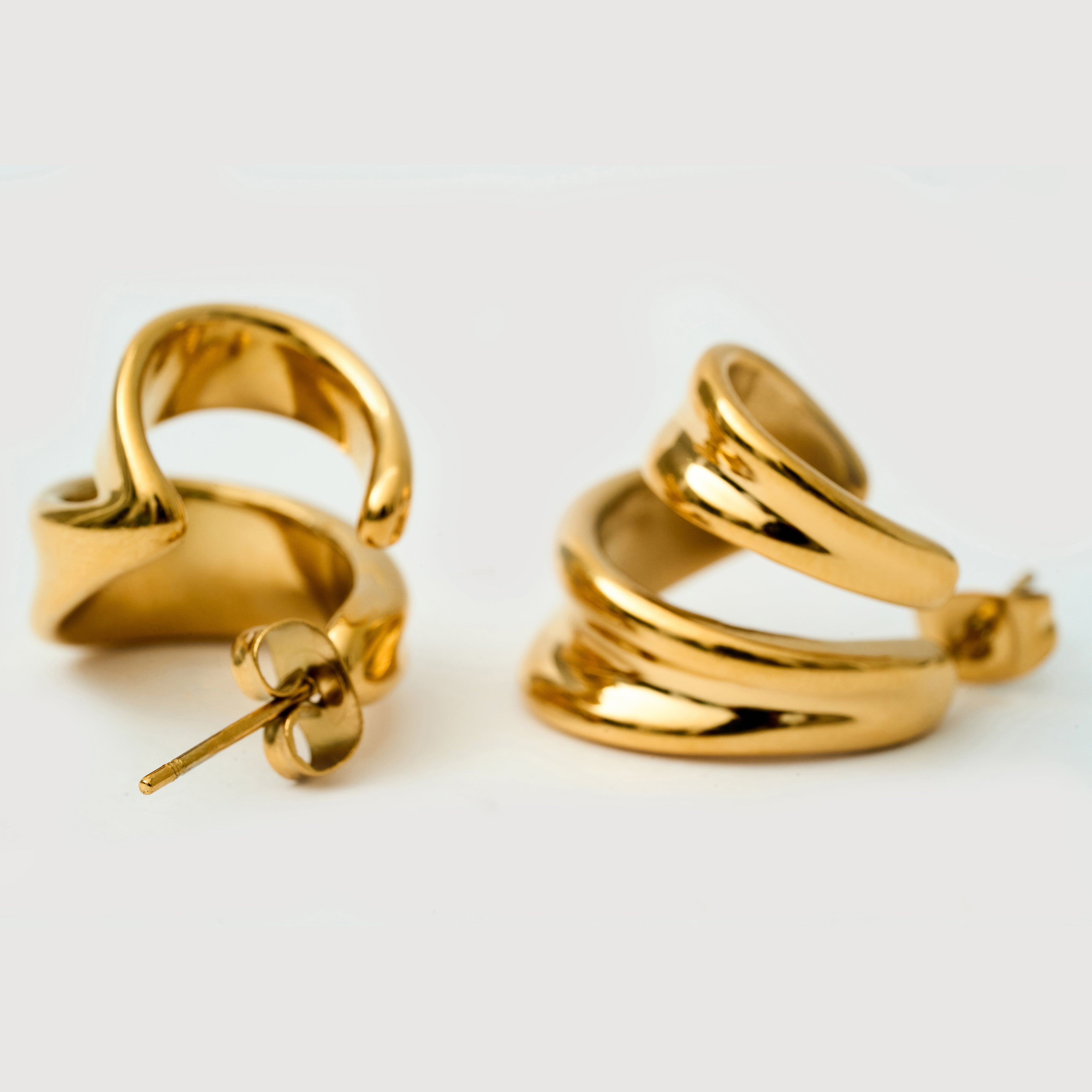 Serena Hoops in 18K Gold Plated