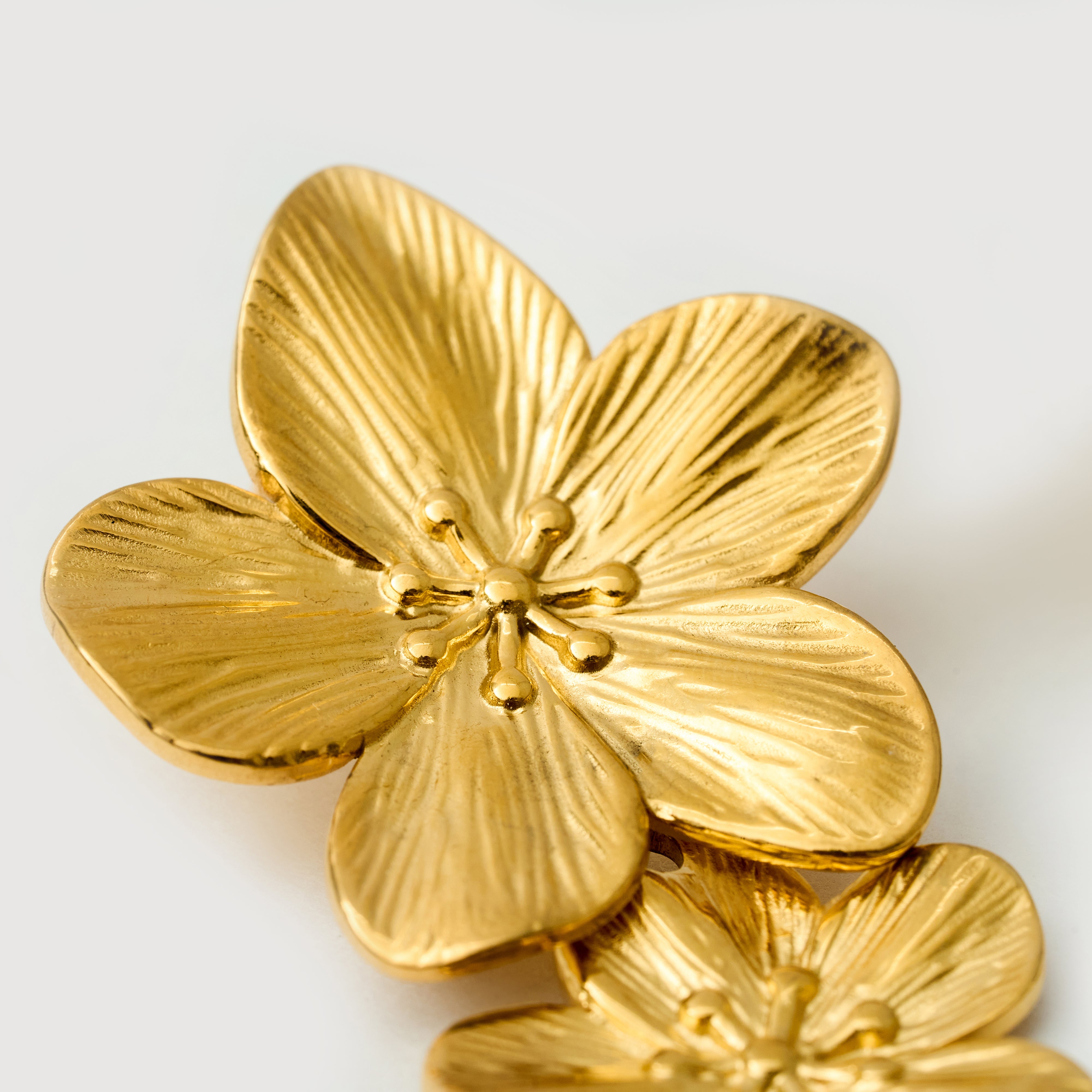 Rosa Drop Earrings in 18K Gold Plated