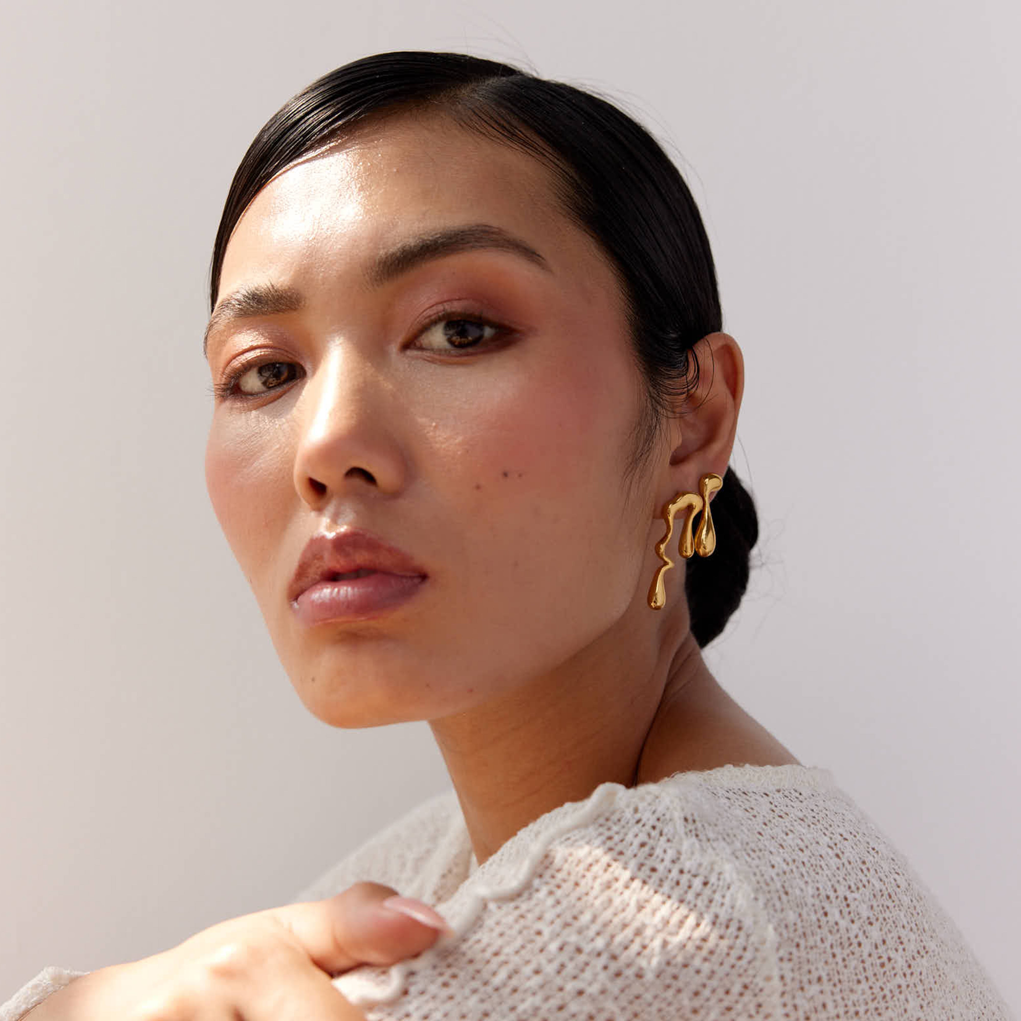 Batur Blaze Irregular Earrings in 18K Gold Plated