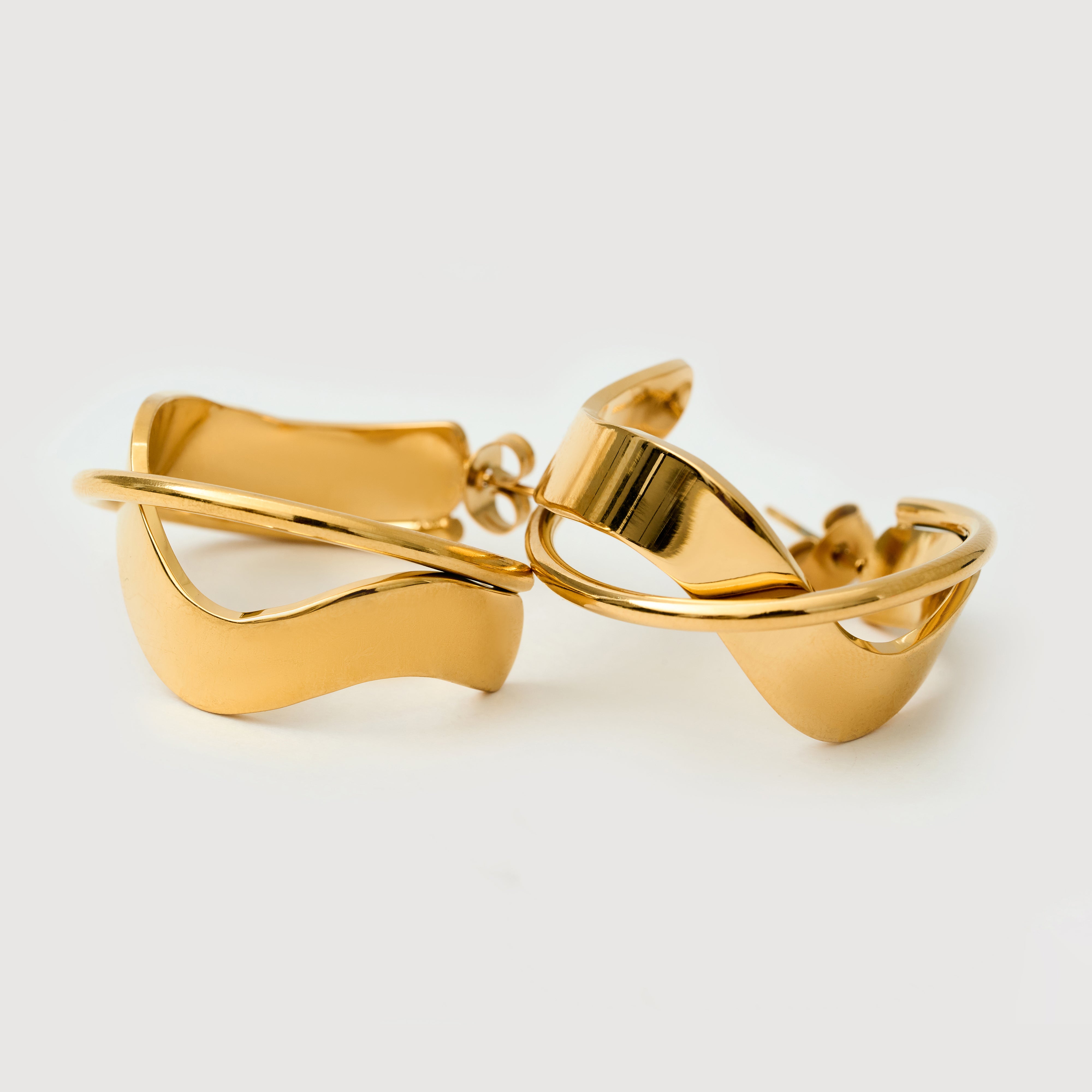 Nova Edge Earrings in 18K Gold Plated
