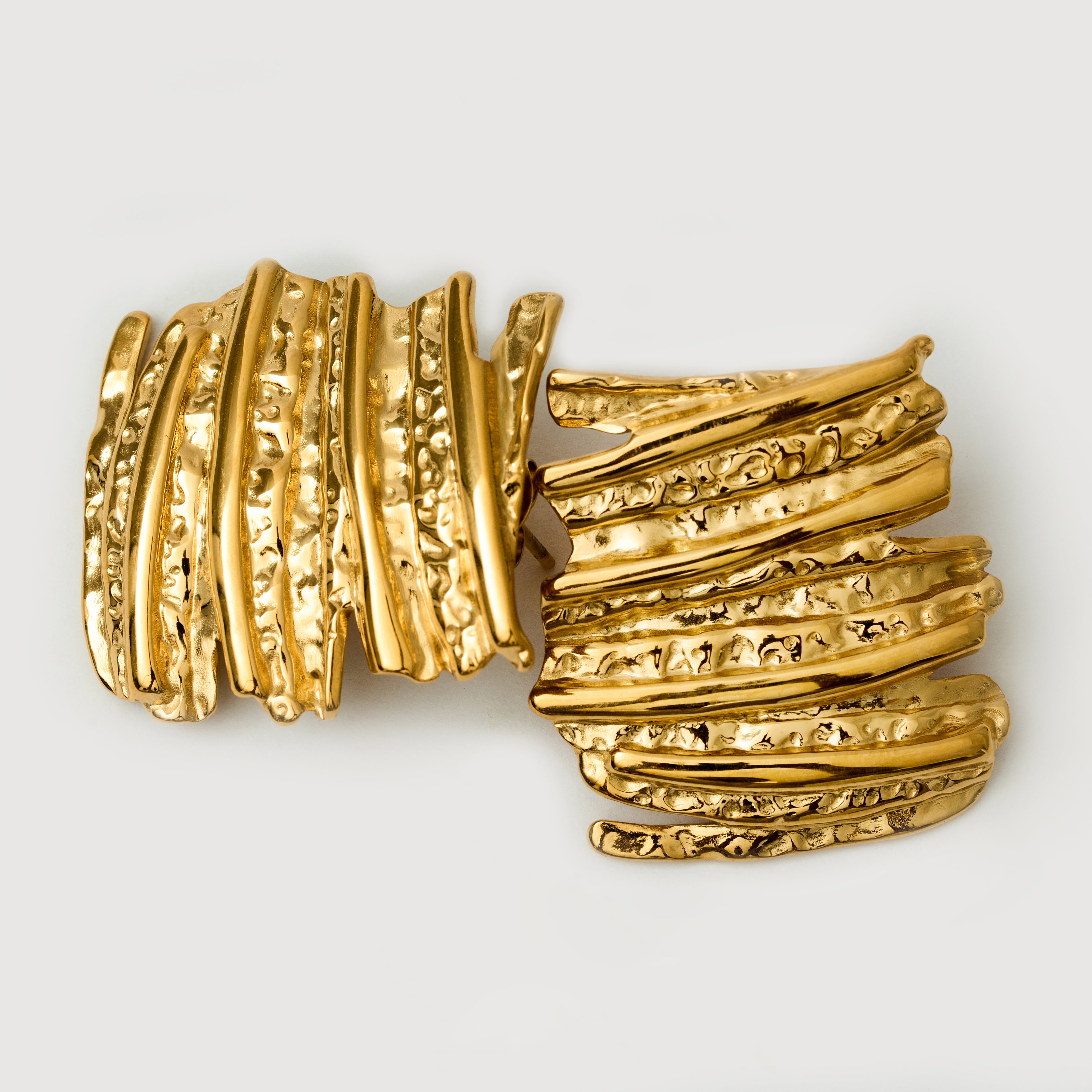 Dewi Demure Textured Earrings in 18K Gold Plated