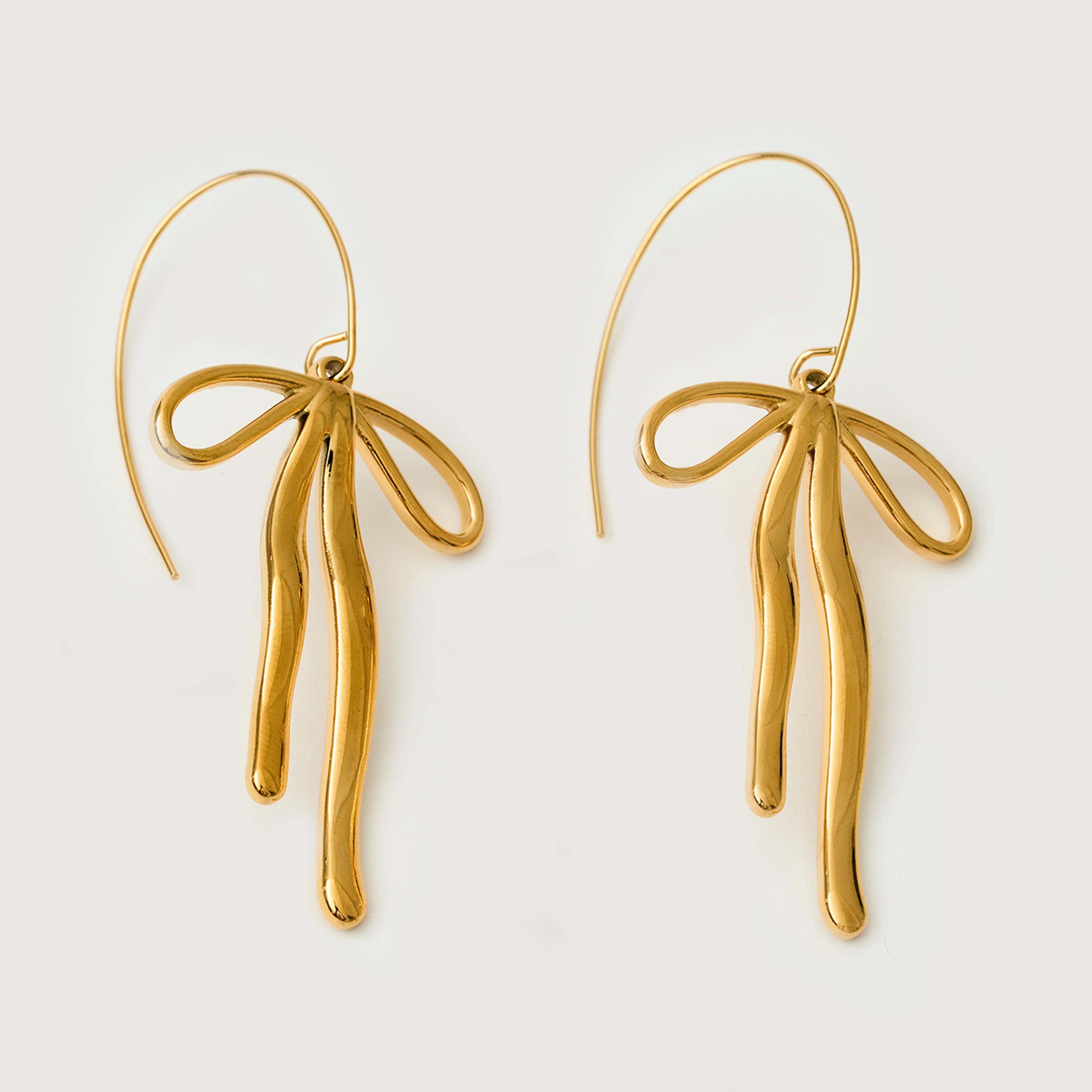 Scarlette Bow Drop Earrings in 18K Gold Plated