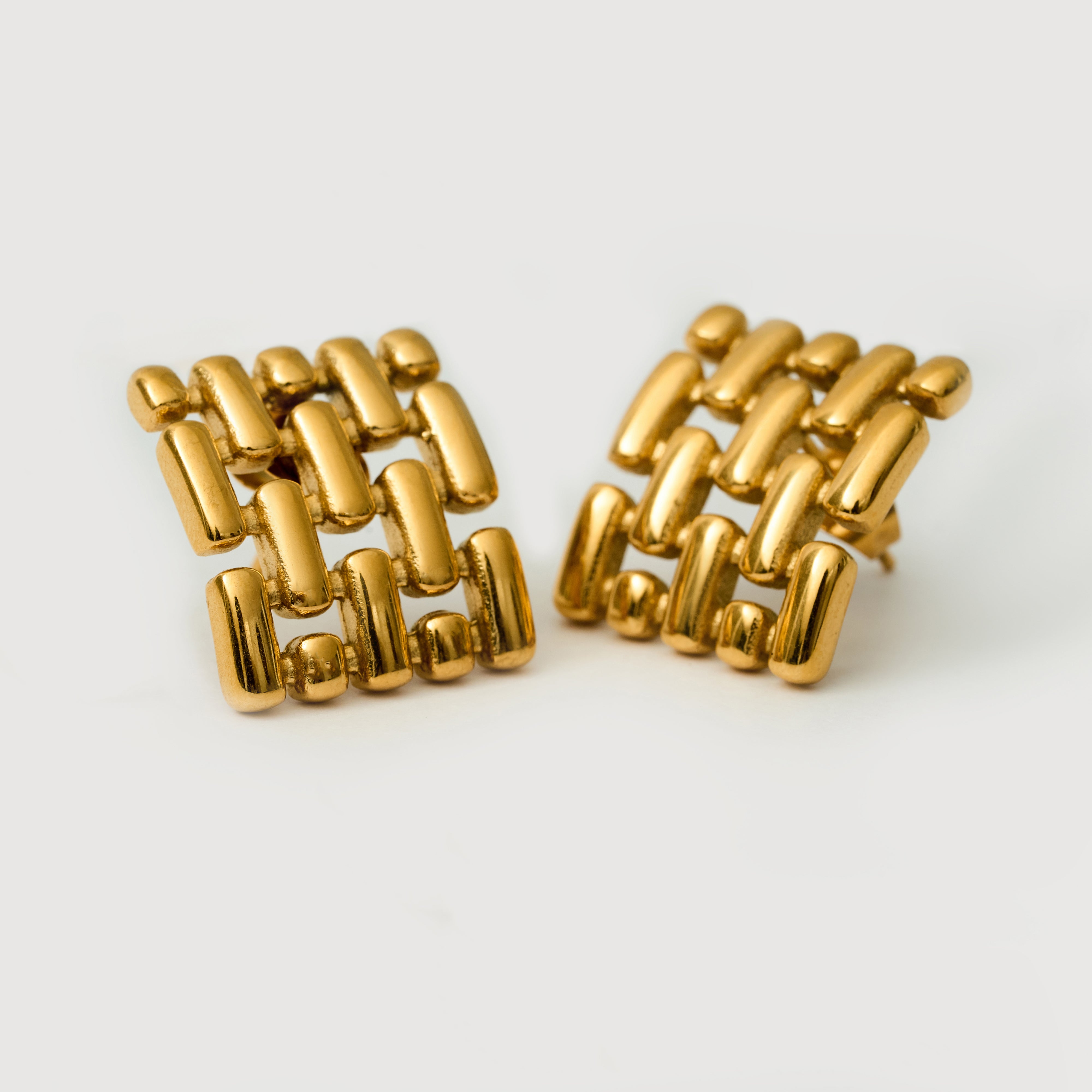 Jubilee Stud Earrings in 18K Gold Plated