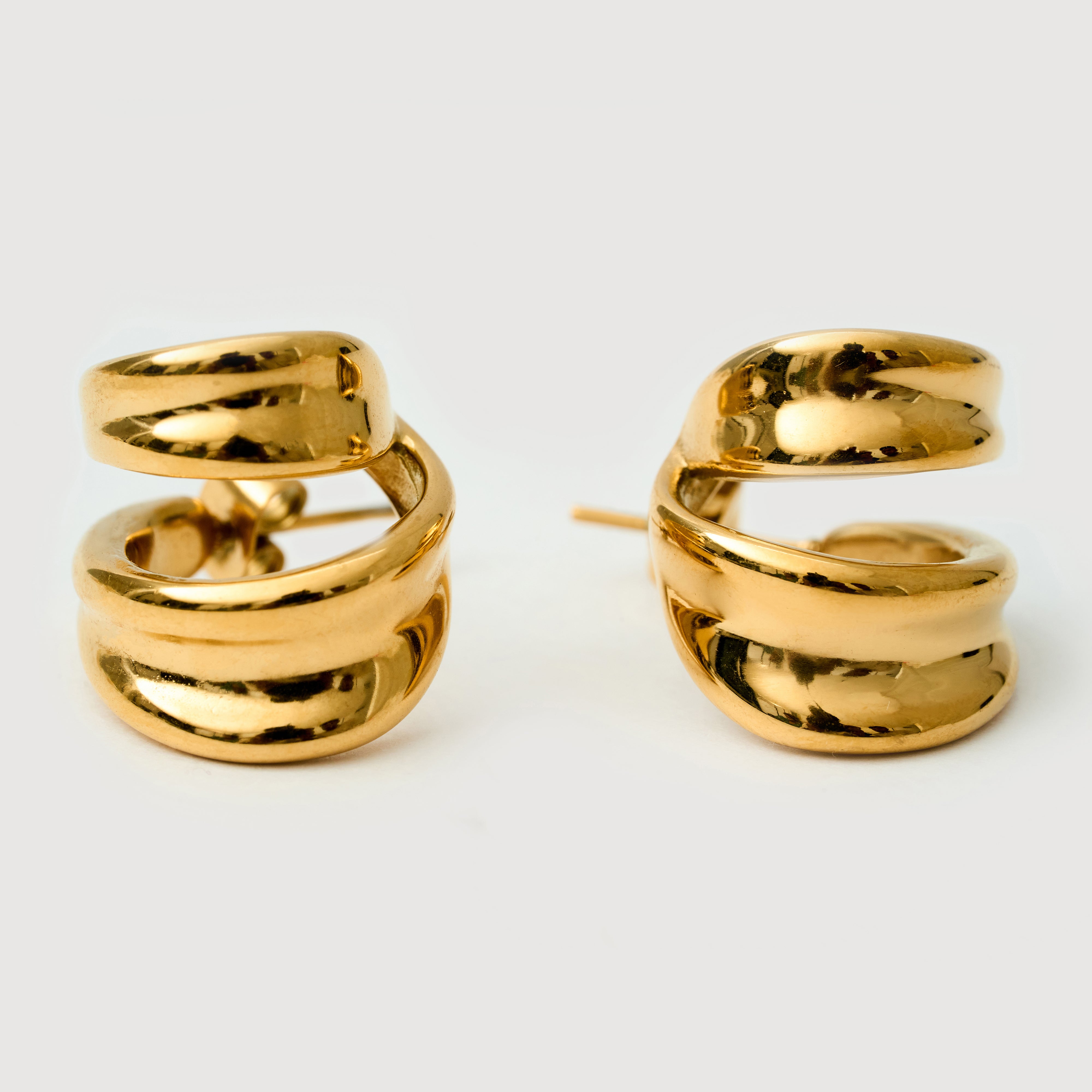 Serena Hoops in 18K Gold Plated