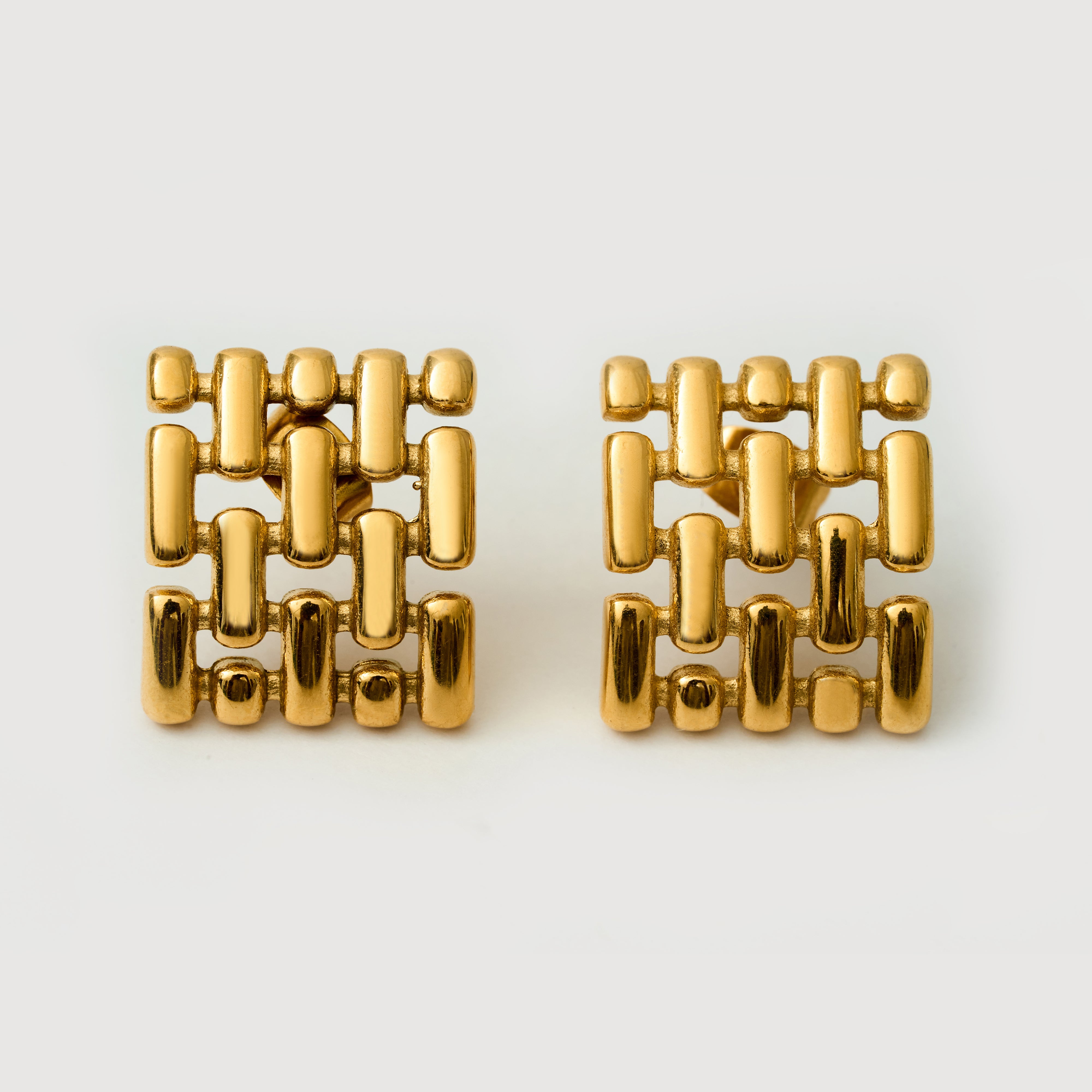 Jubilee Stud Earrings in 18K Gold Plated