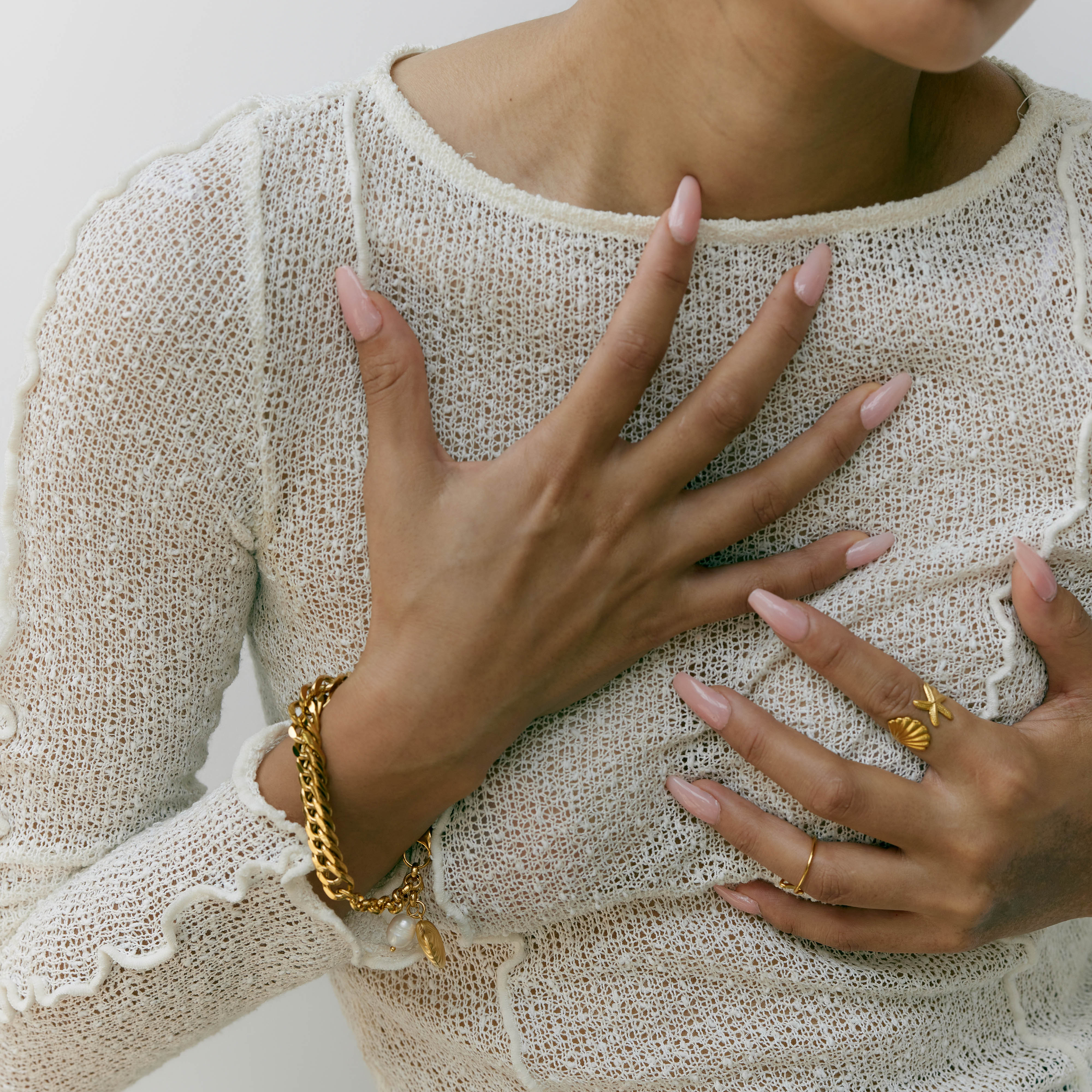 Coastal Charms Ring in 18K Gold Plated