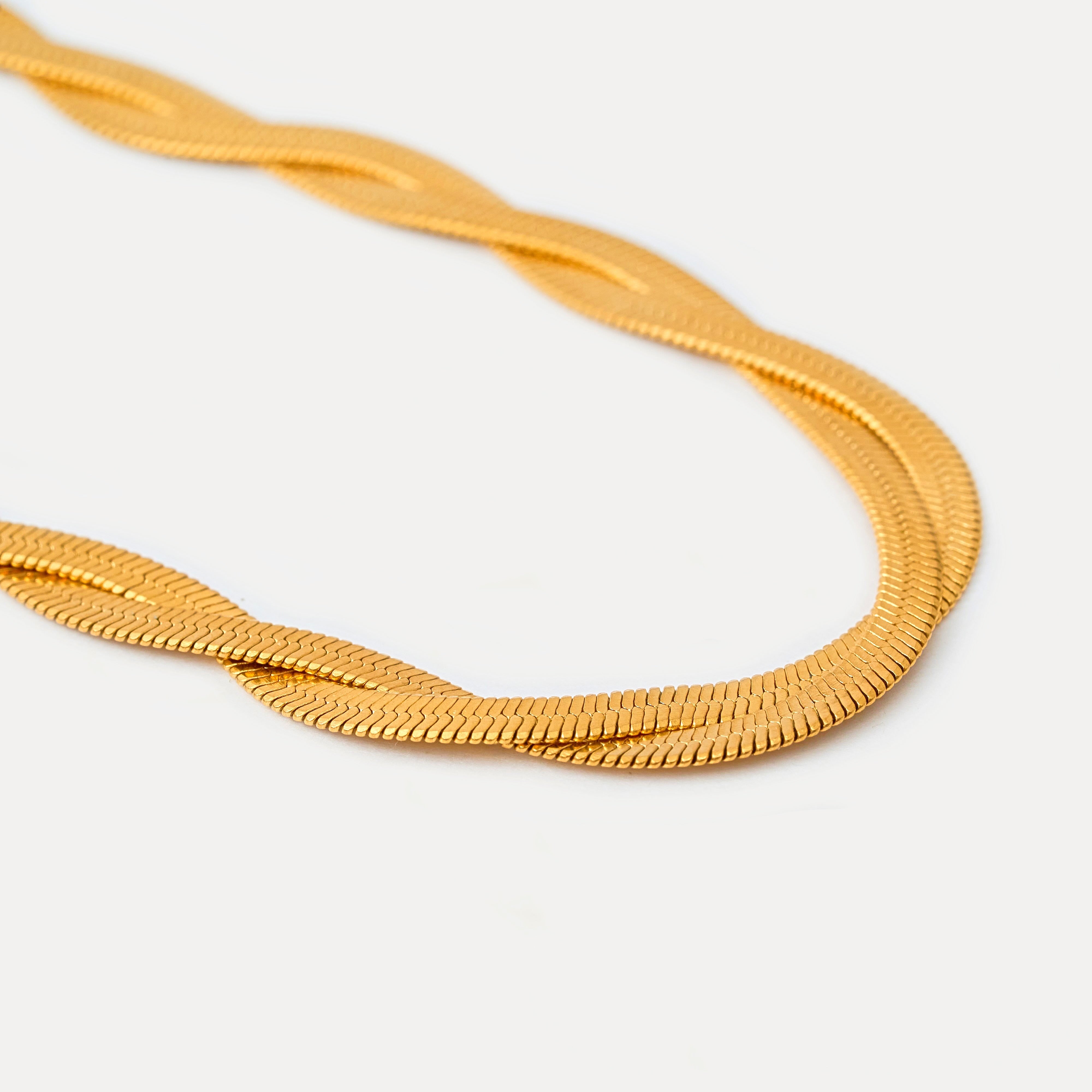 Ava Chain Necklace in 18K Gold Plated