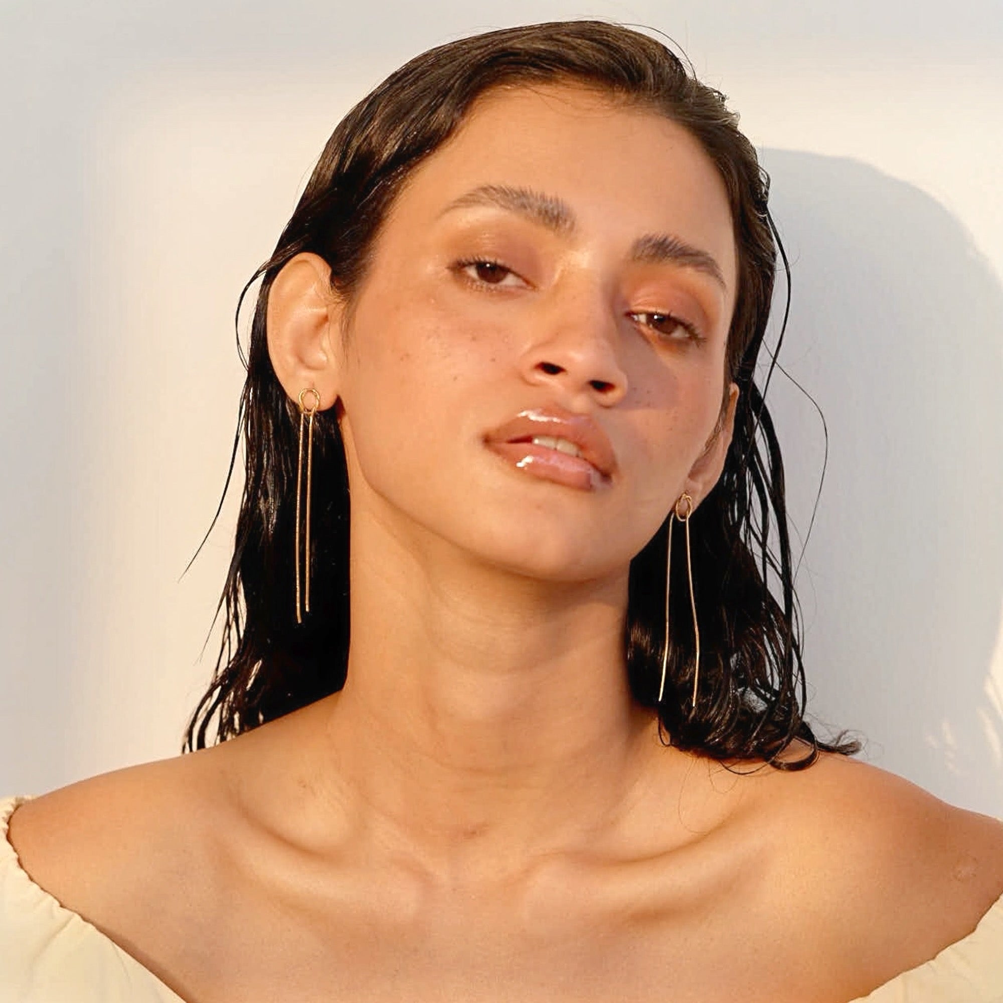 Jasmine Drop Earrings in 18K Gold Plated