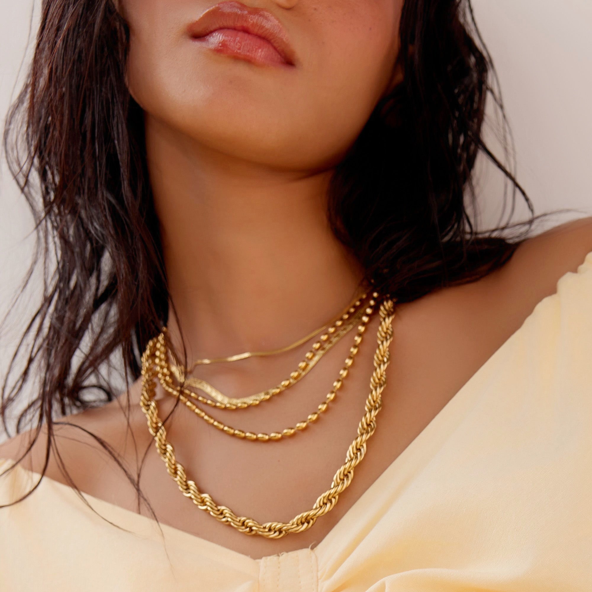 Meghan Interlock Necklace in 18K Gold Plated