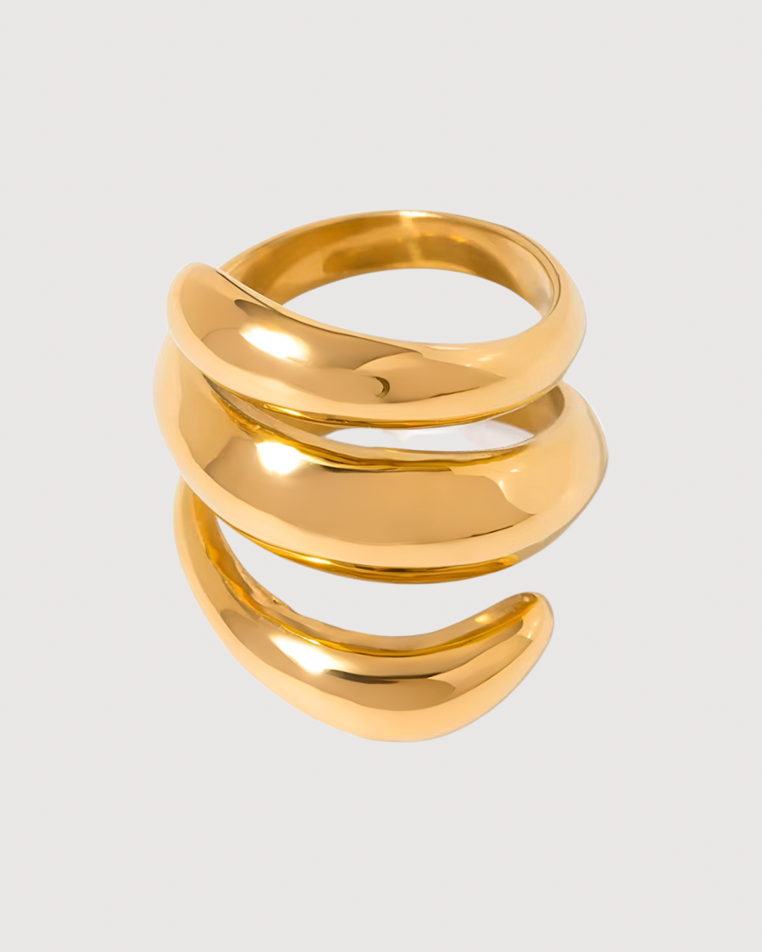 Sylvie Twisted Gold Ring in 18K Gold Plated