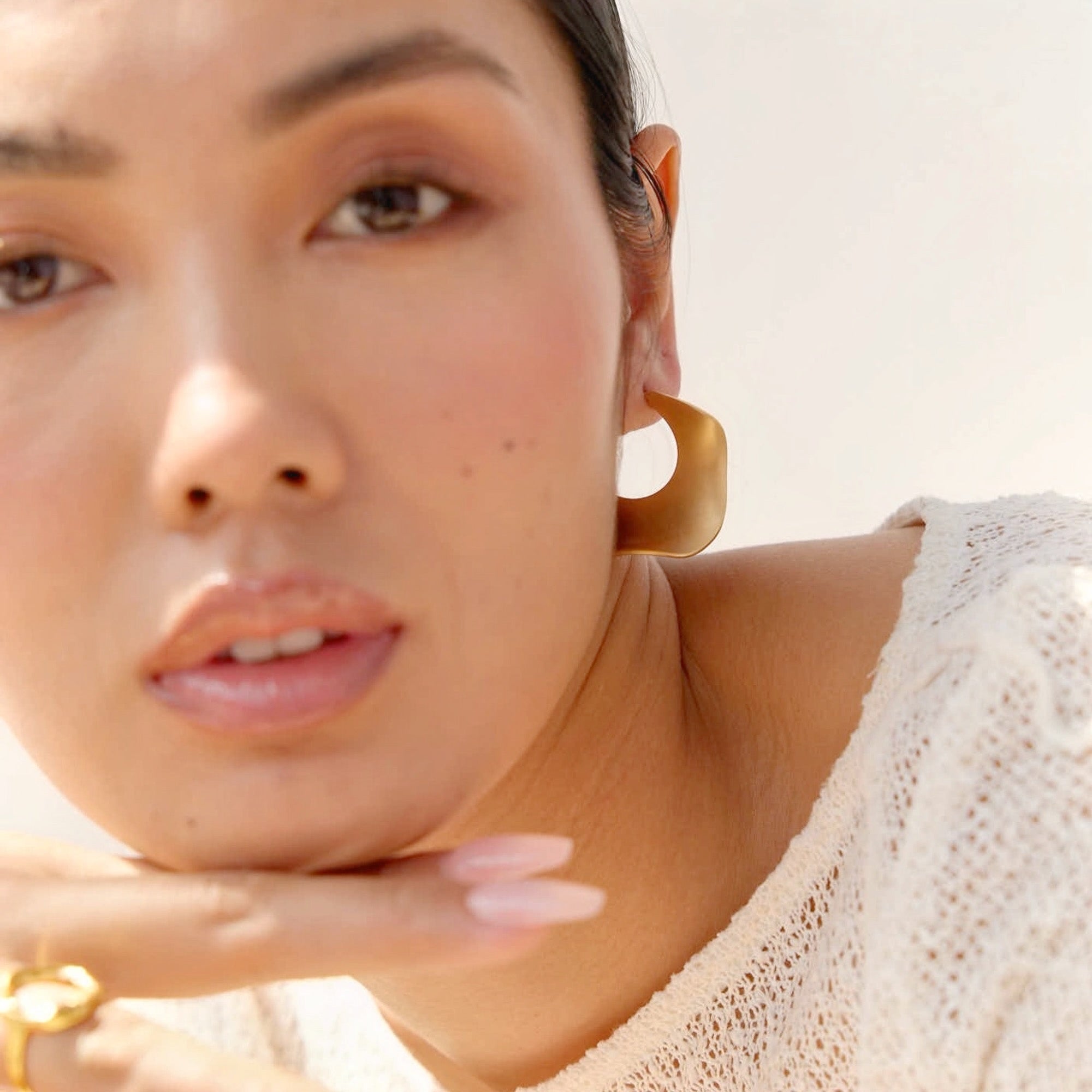 Leila Sahara Earrings in 18K Gold Plated