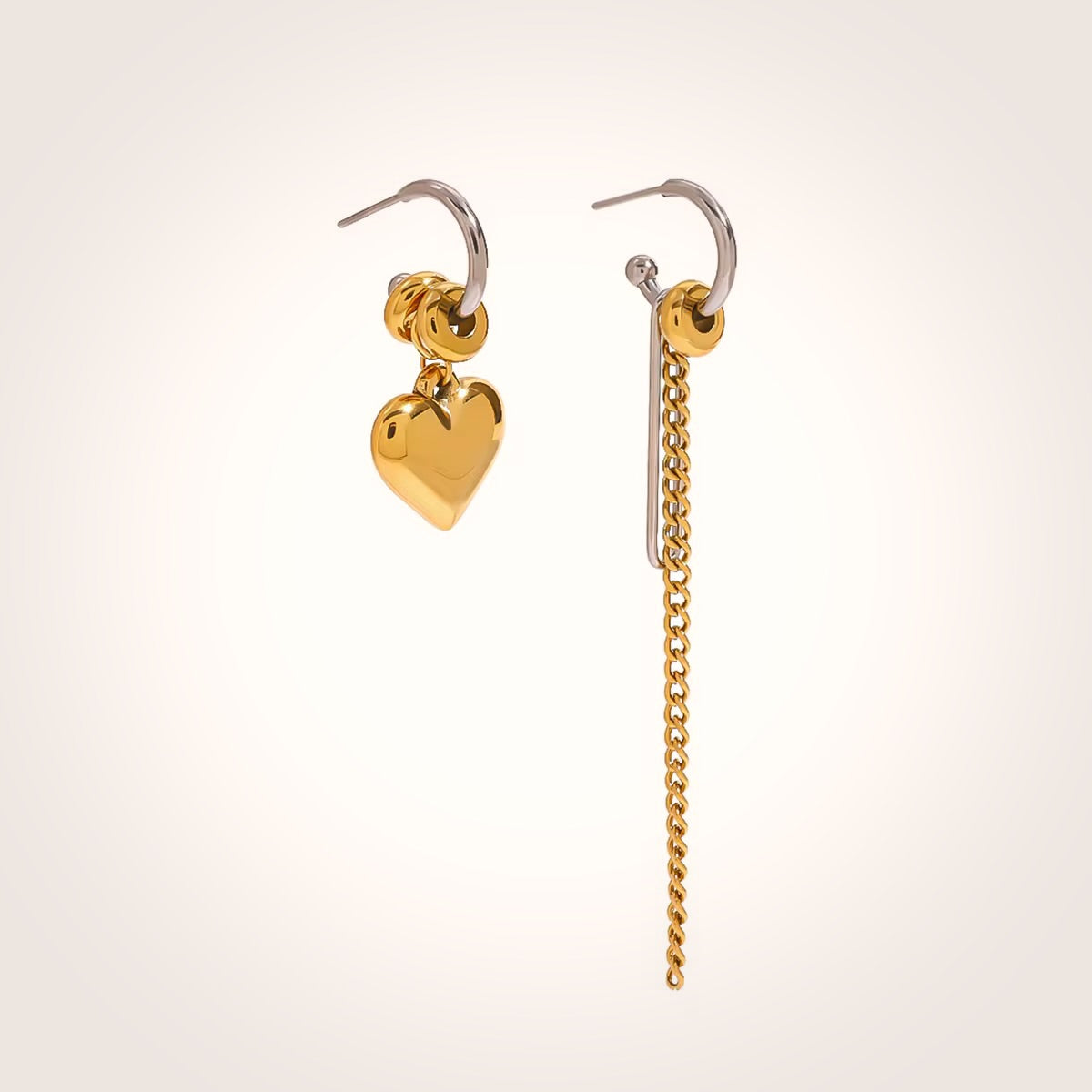 Layla Drop Earrings – Mixed Metals Irregular Convertible Drops