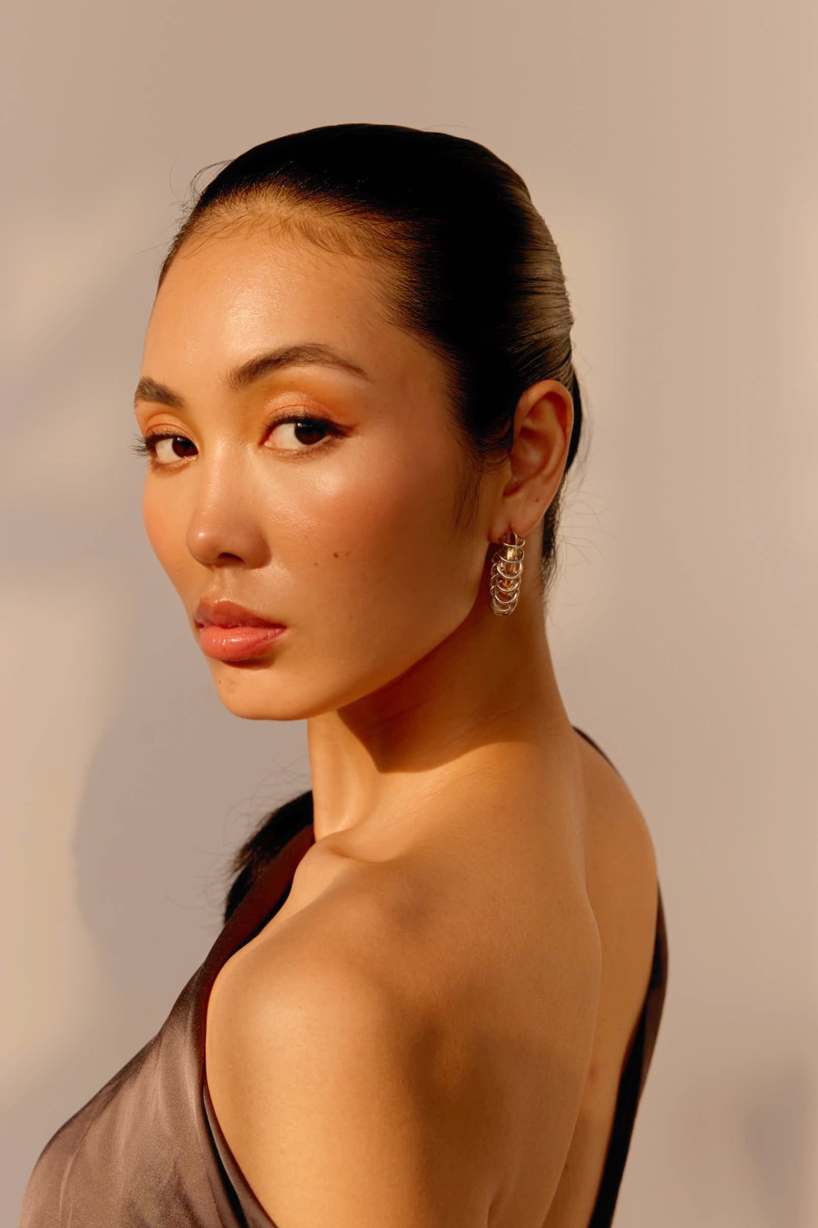 Stella Circle Hoop Statement Earrings