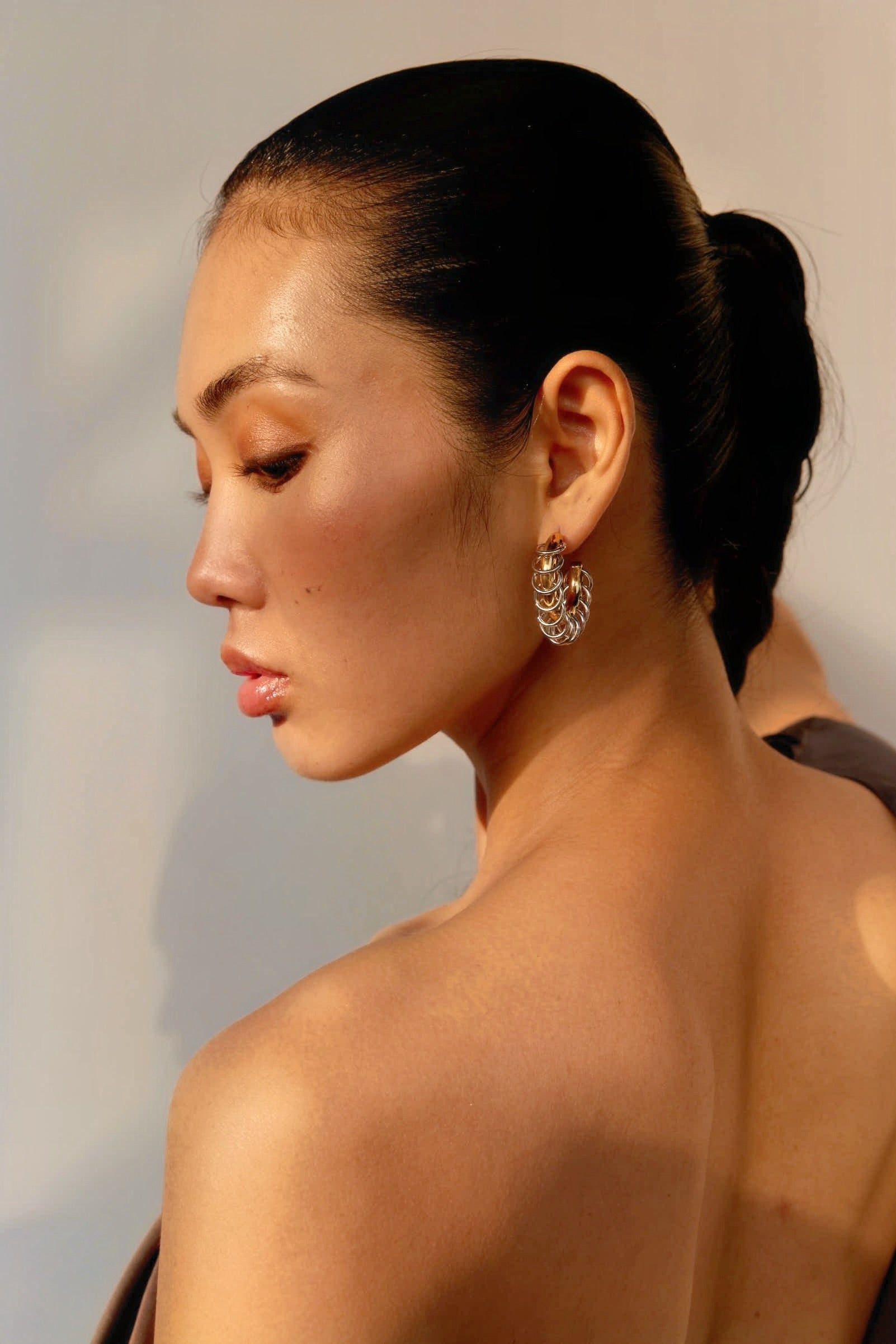 Stella Circle Hoop Statement Earrings