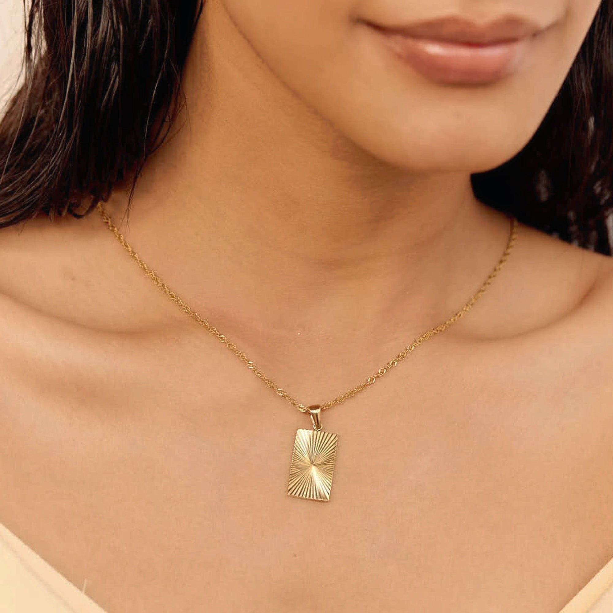 Helena Sunbeam Necklace in 18K Gold Plated