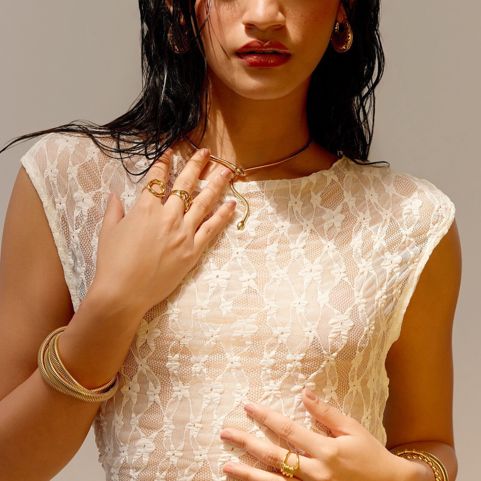 Coco Open Ring in 18K Gold Plated