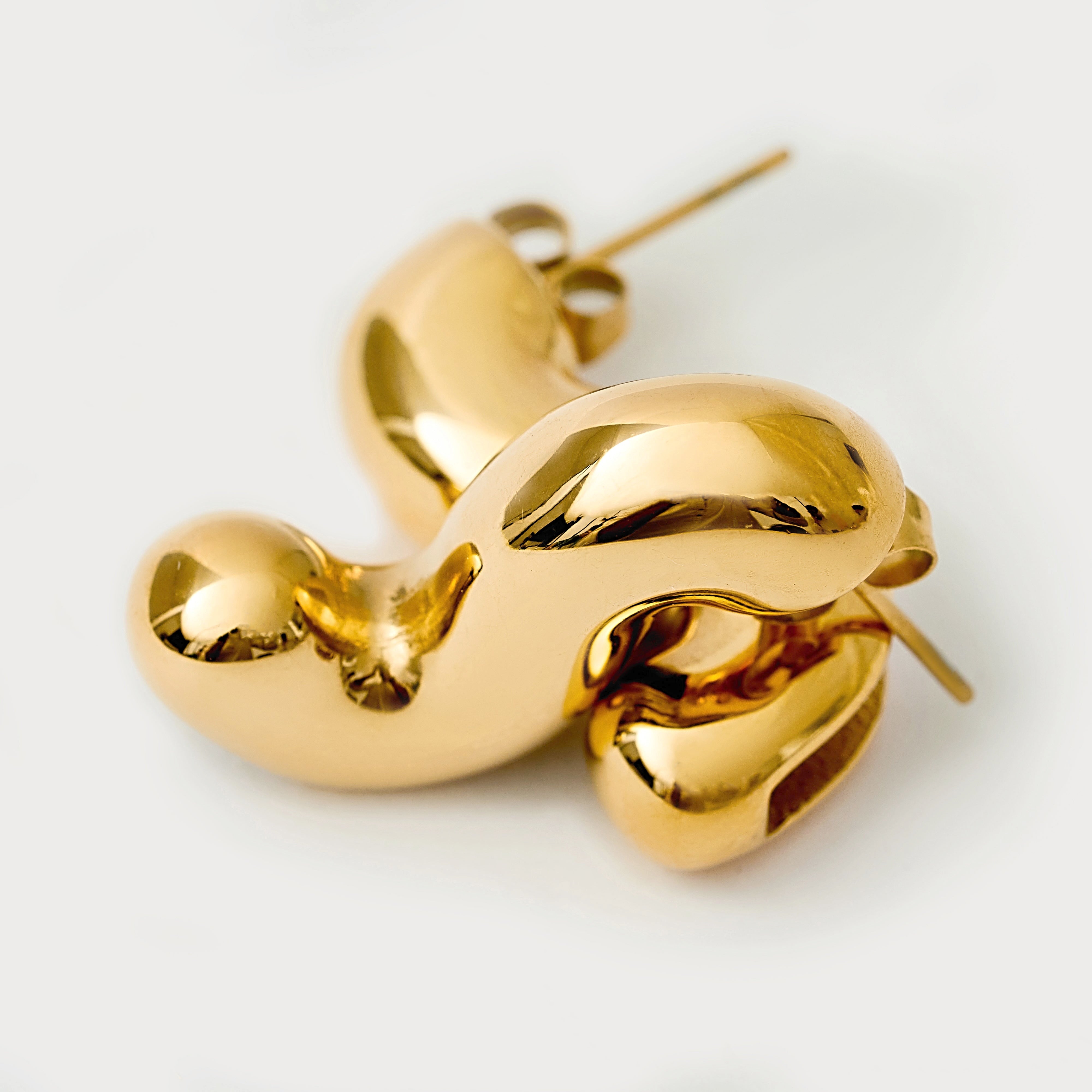 Sabrina Drop Gold Earrings in 18K Gold Plated